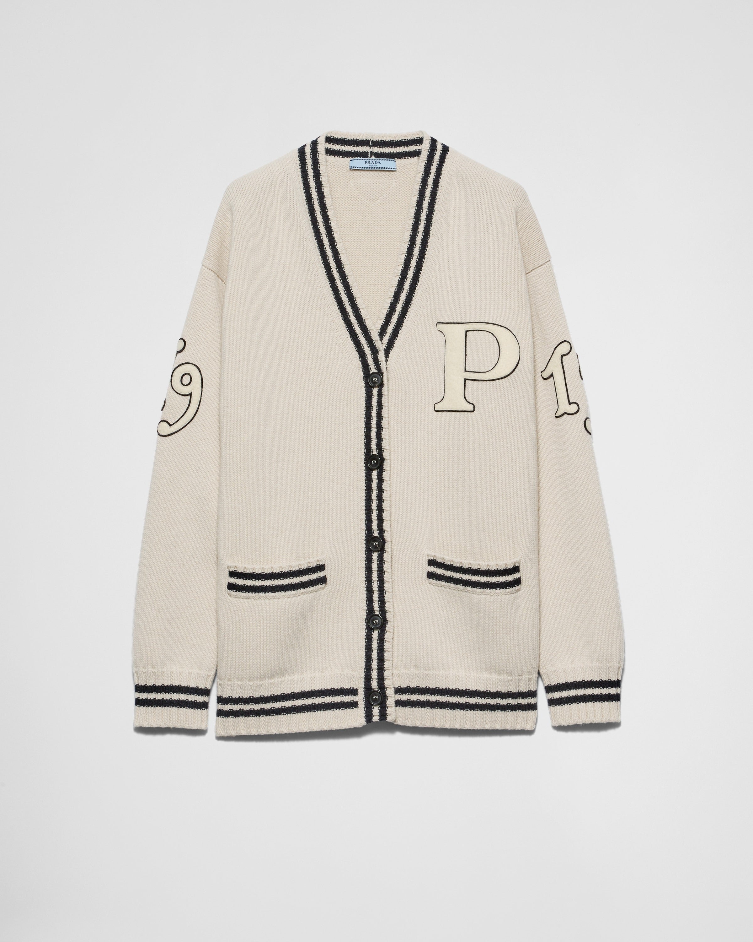 Wool and cashmere cardigan Ivory