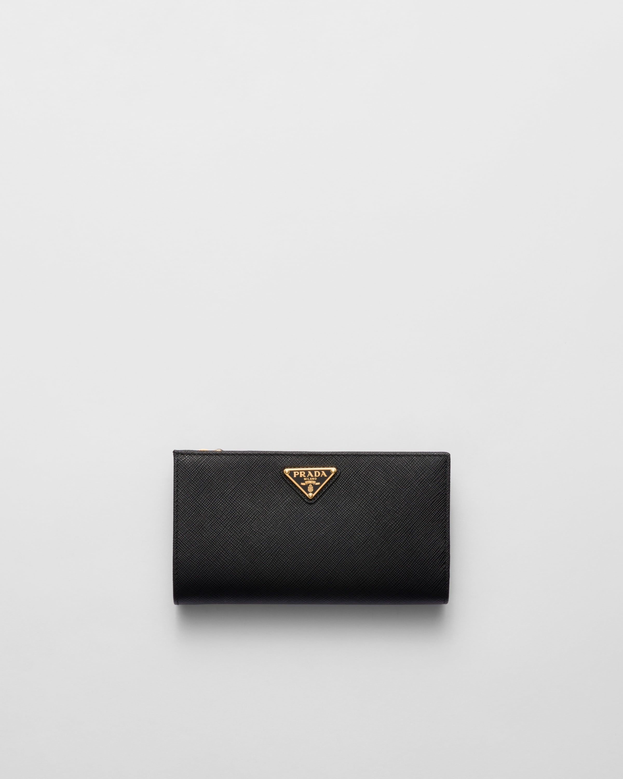 Large Saffiano leather wallet Black