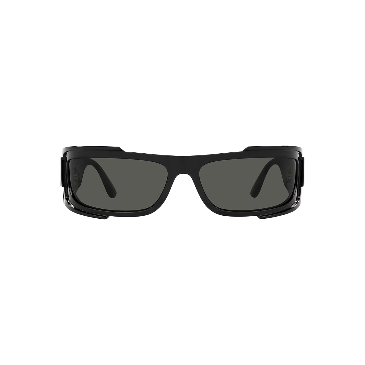 VERSACE VE4446 Black - Men Luxury Sunglasses, Dark Grey Lens