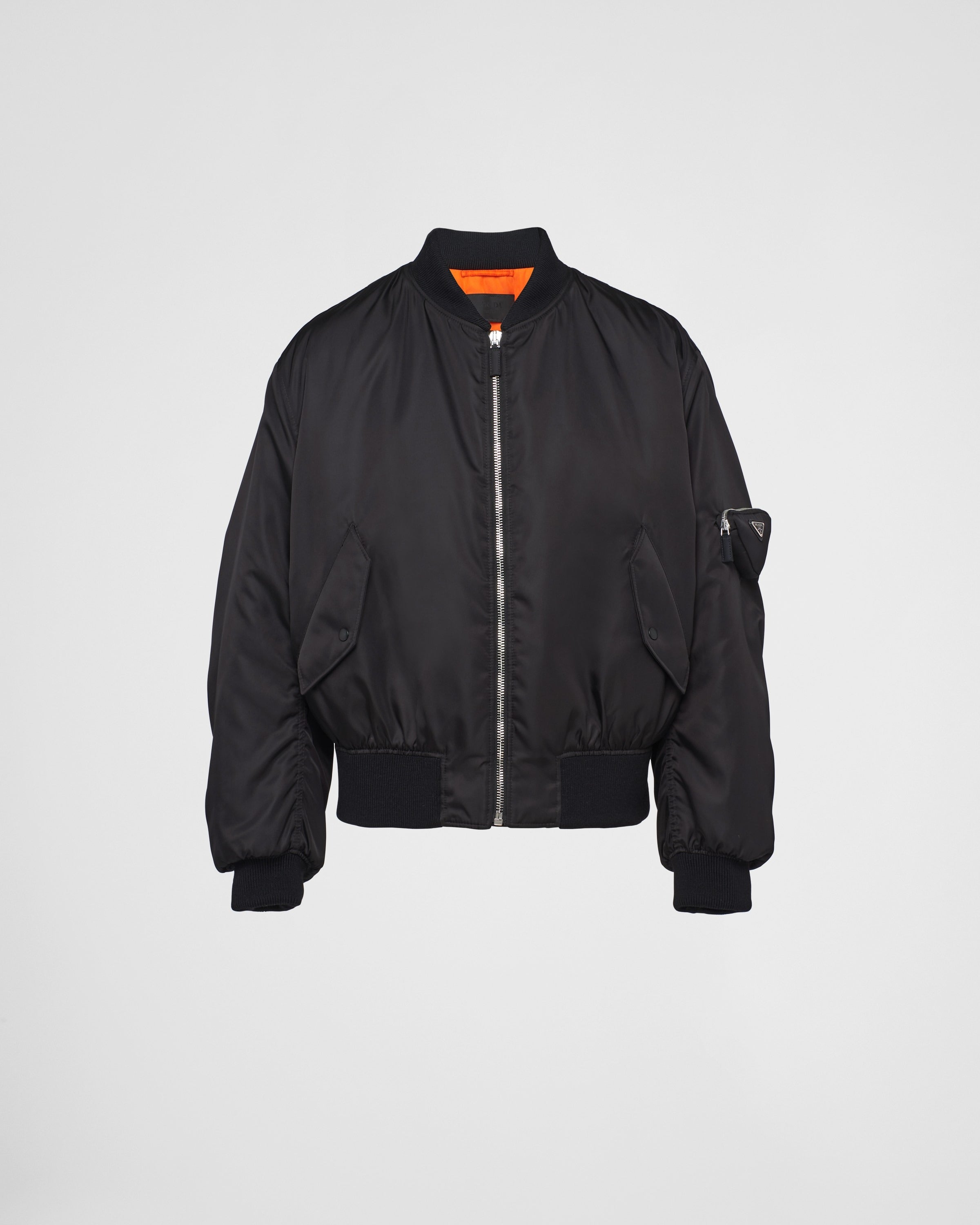 Re-Nylon bomber jacket Black