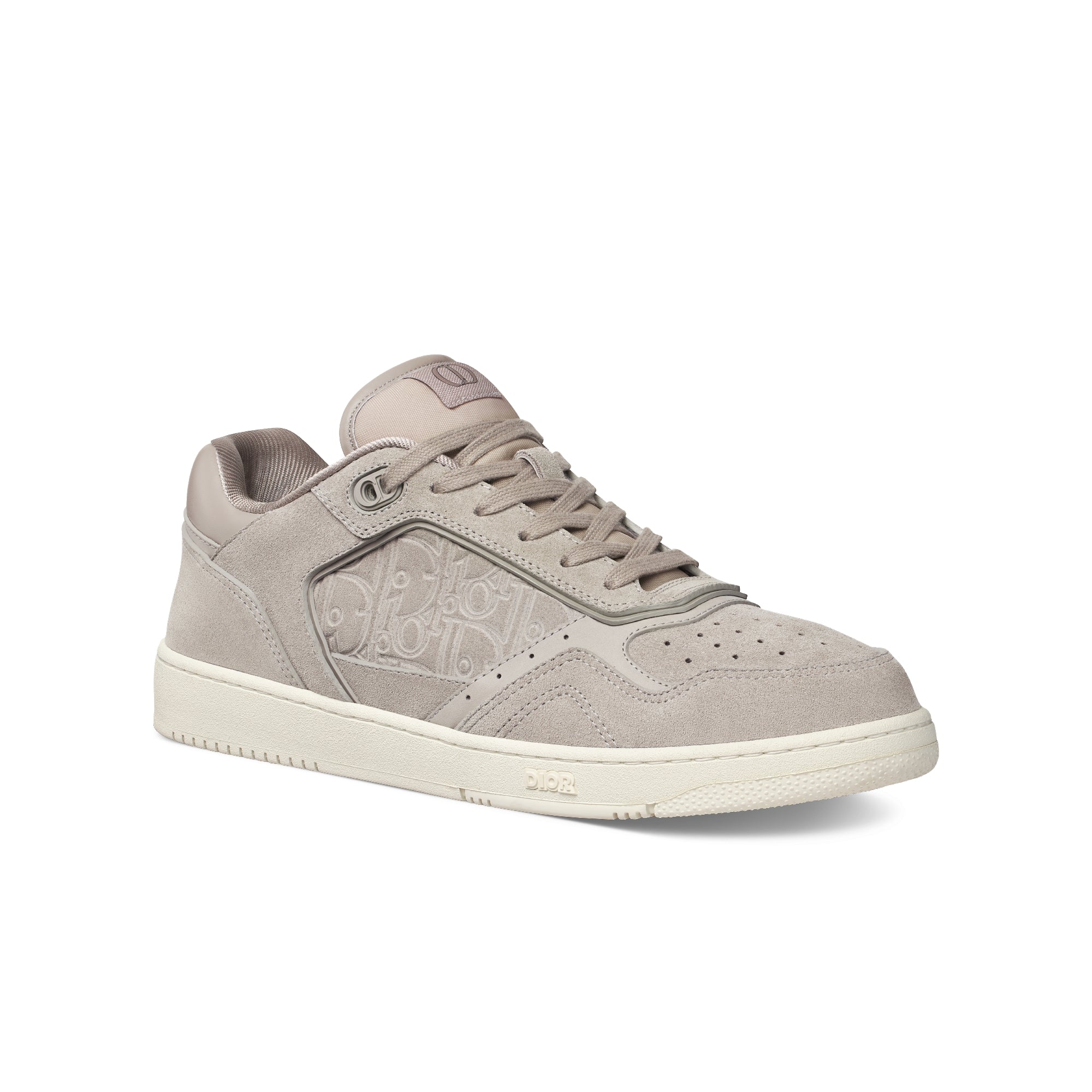 B27 Low-Top Sneaker - Gray Suede and Gray Dior Gravity Suede