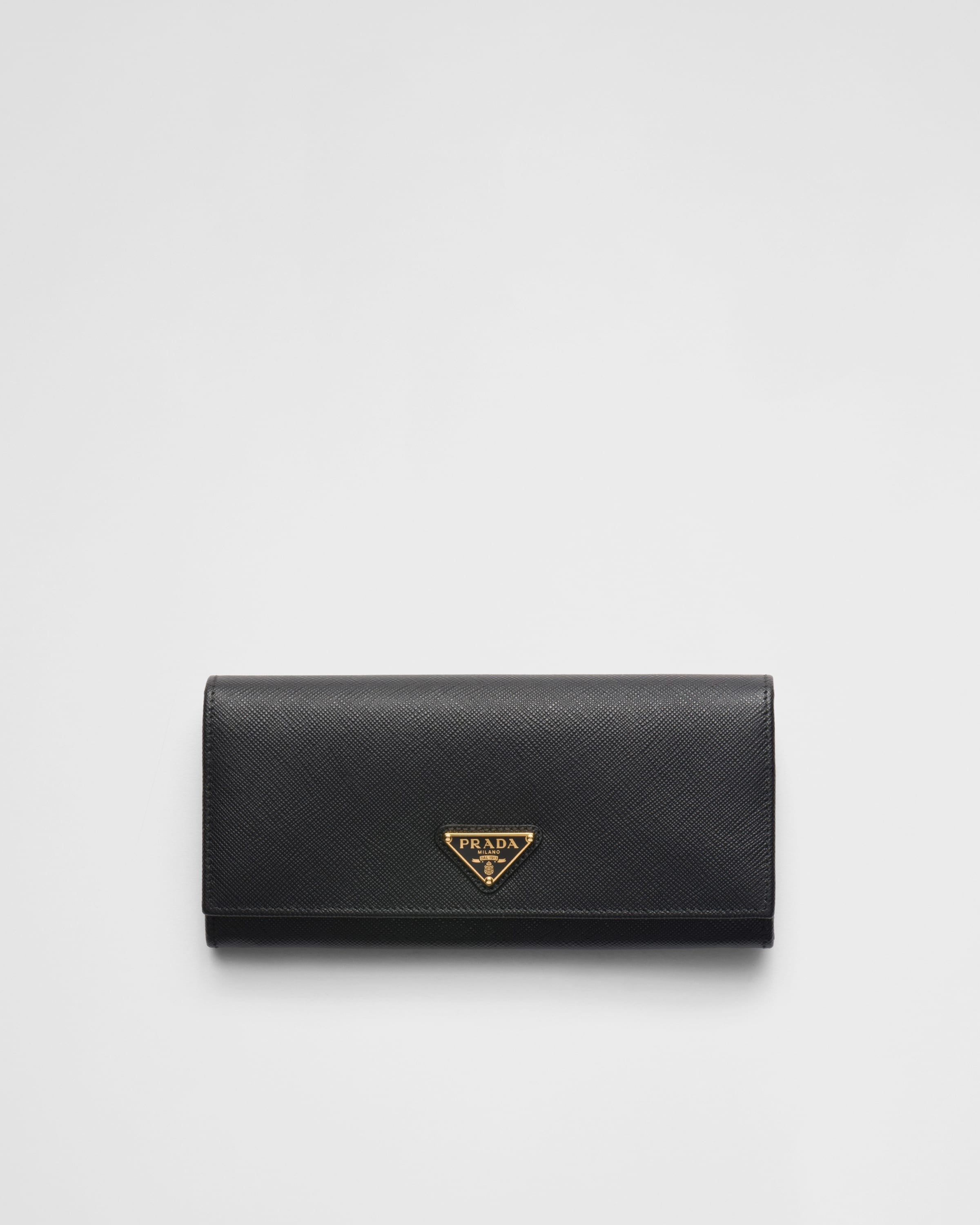 Large Saffiano Leather Wallet Black