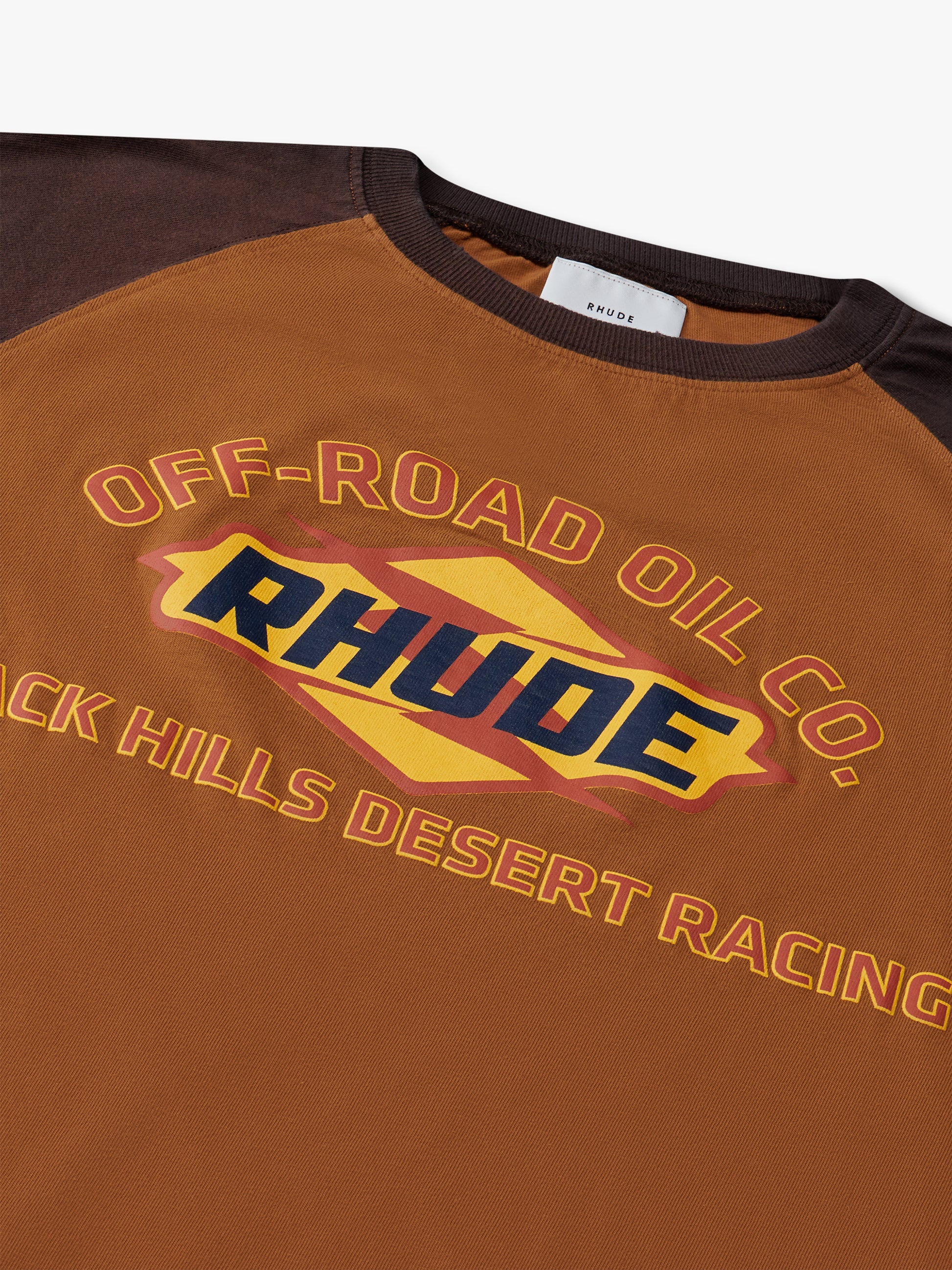 BLACK HILLS RAGLAN LS TEE - CAMEL/BLACK