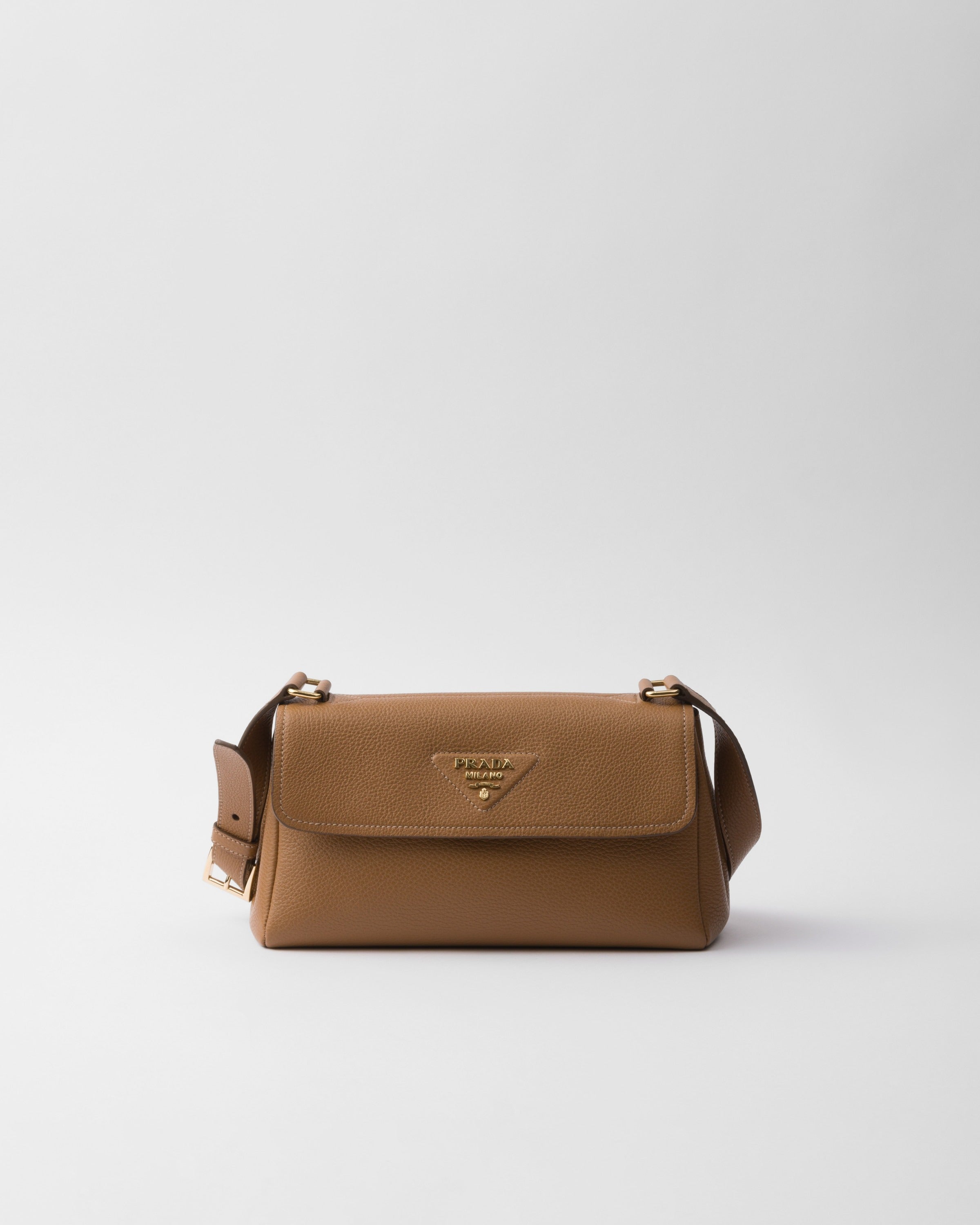 Small leather shoulder bag Caramel