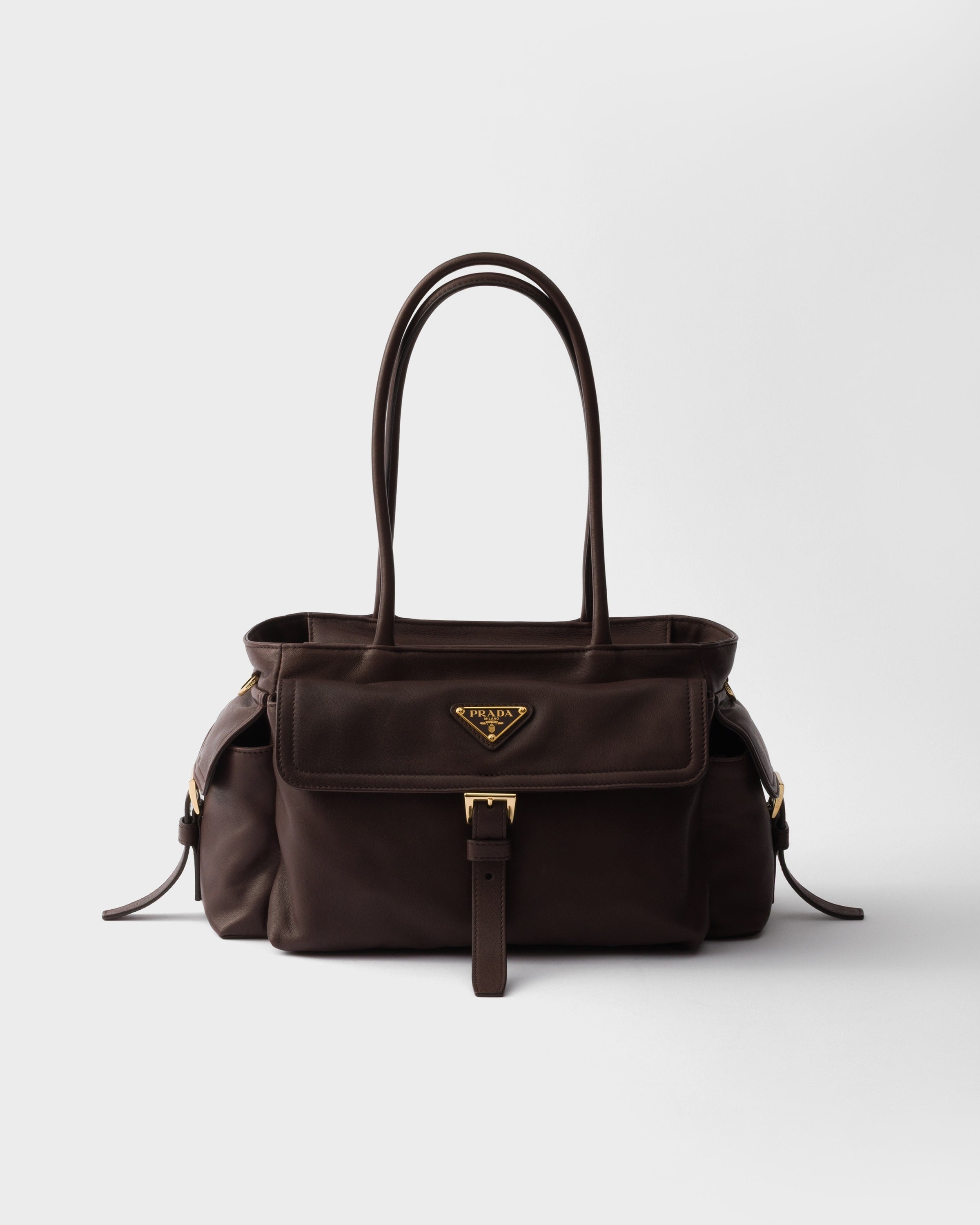 Medium Prada Explore nappa leather tote bag Sienna