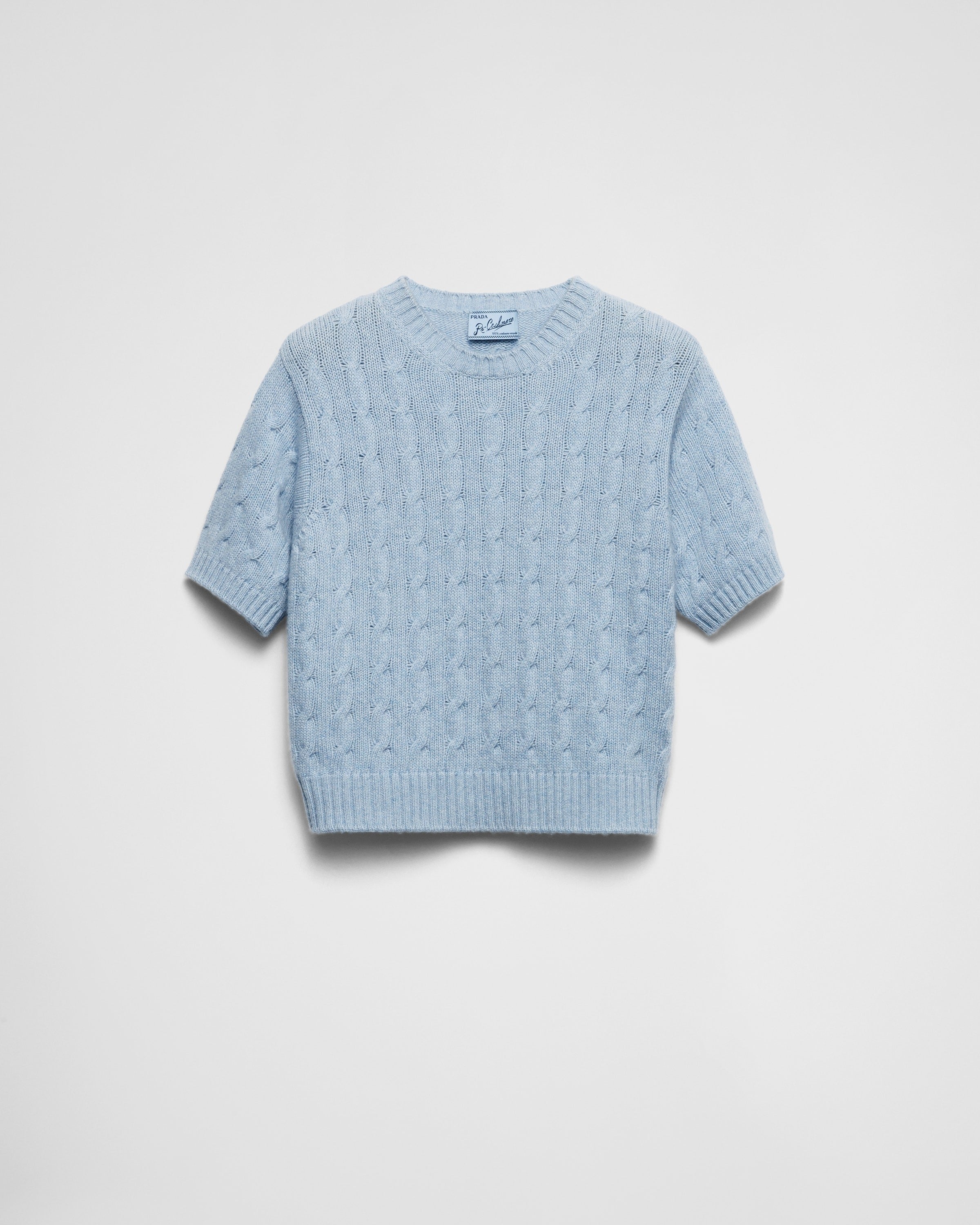 Cable-knit Re-Cashmere sweater Sapphire Blue