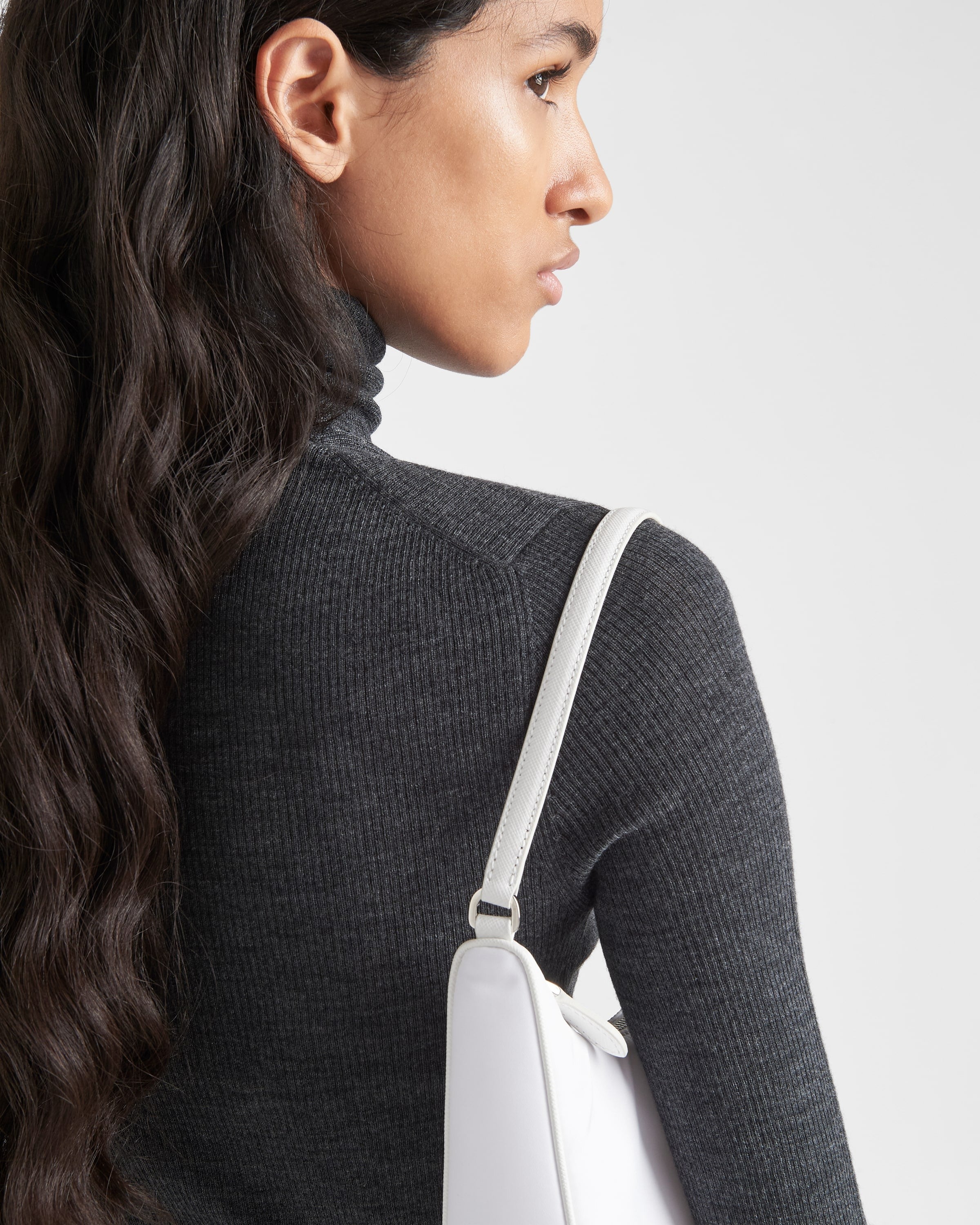 Superfine wool turtleneck sweater Anthracite Gray