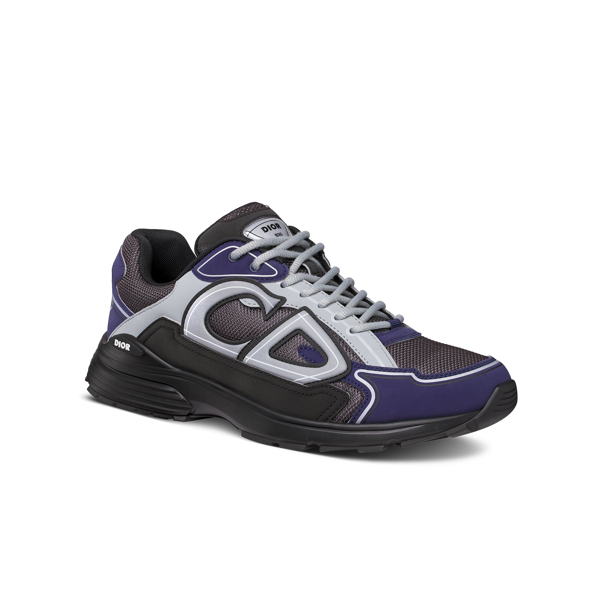 B30 Sneaker - Anthracite Gray Technical Mesh with Black, Blue and Dior Gray Technical Fabric