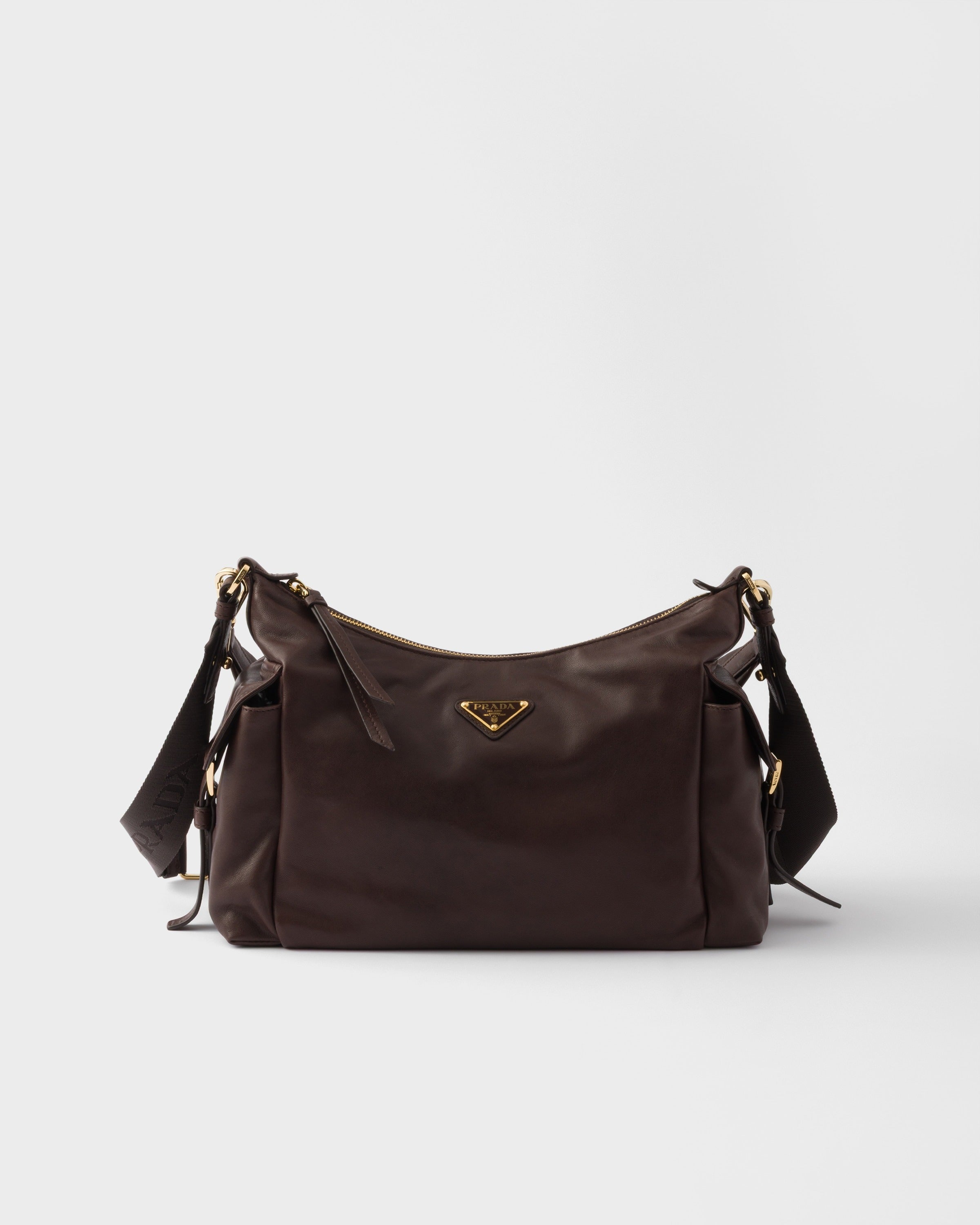 Large Prada Explore nappa leather bag Sienna
