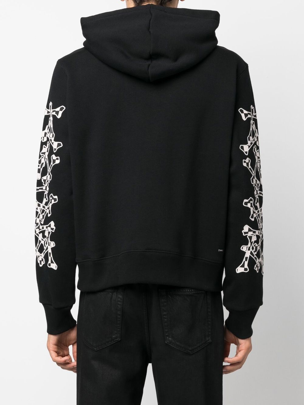 Bones motif logo hoodie