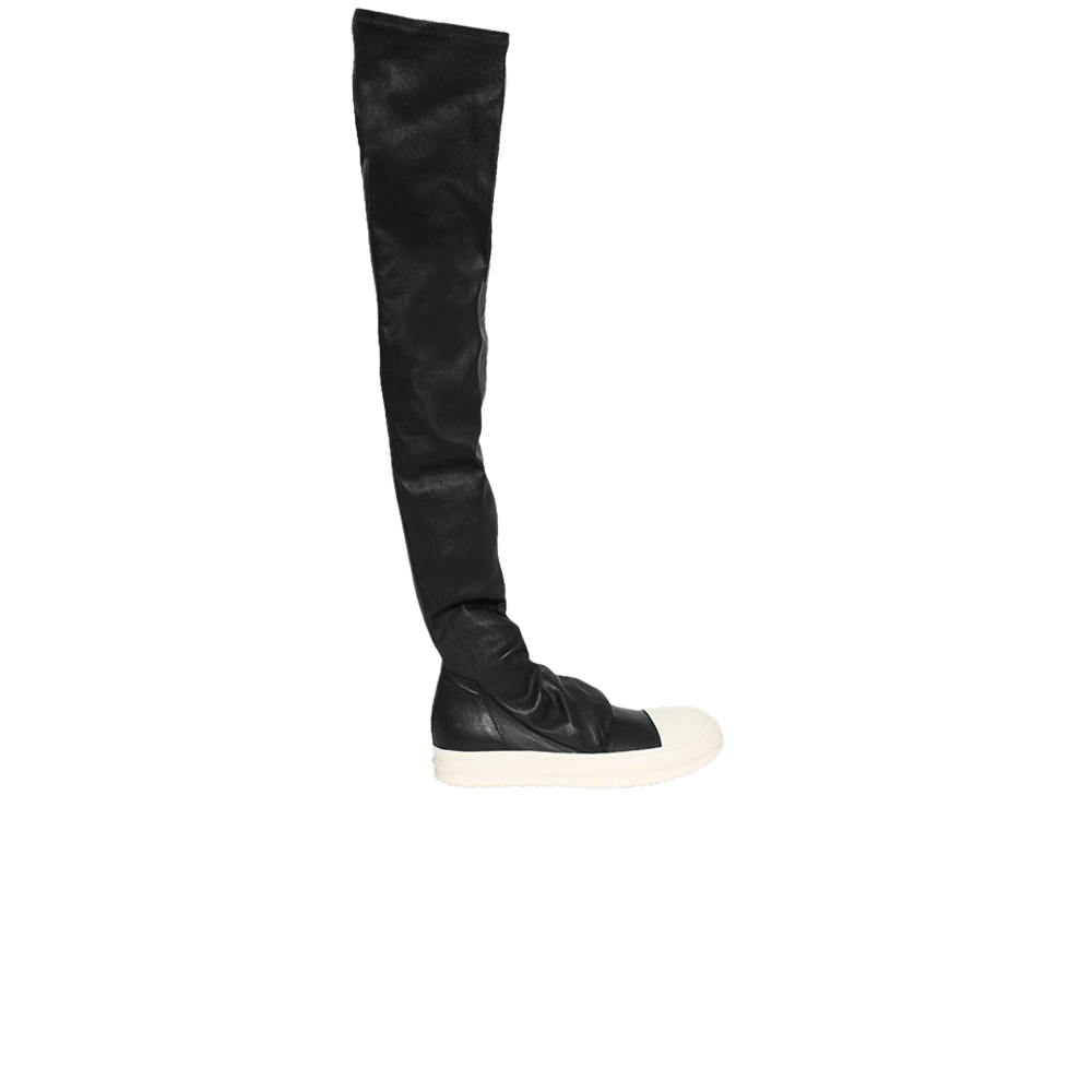 Rick Owens Wmns Porterville Knee High Stocking Sneaker 'Black Milk'