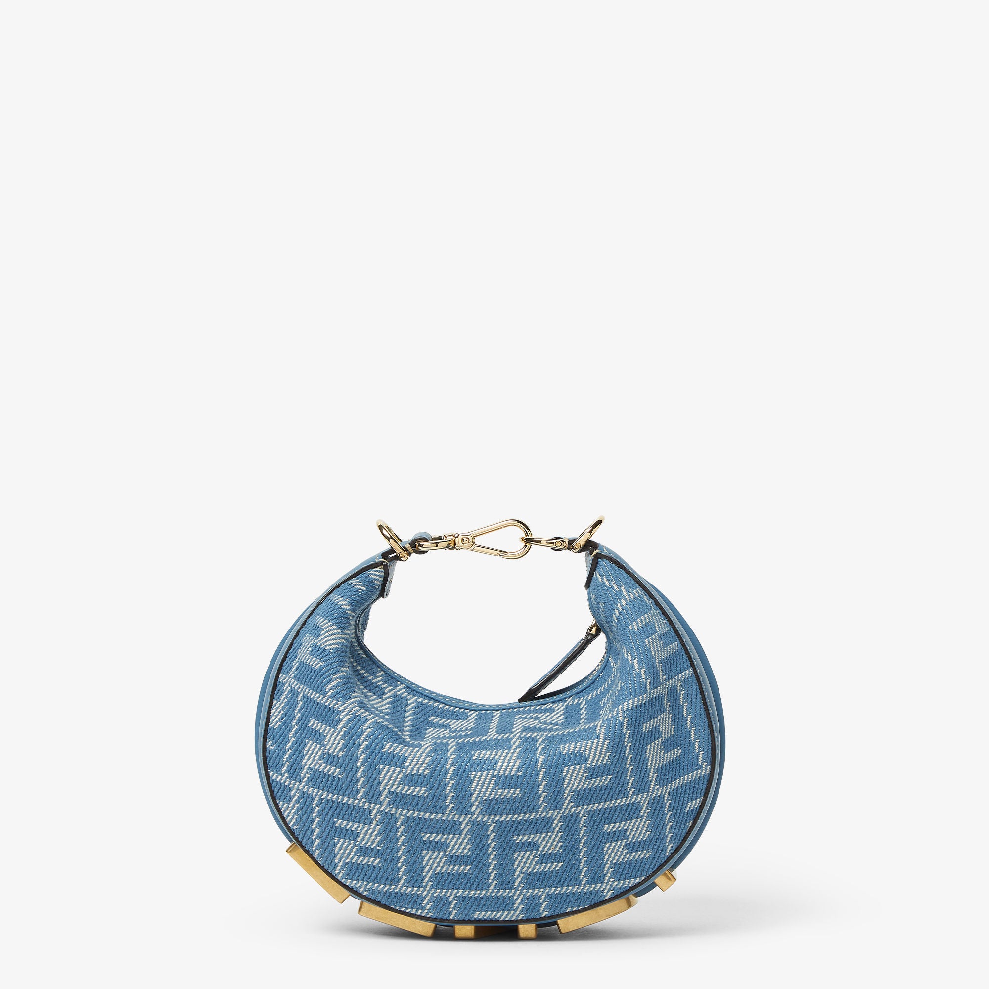 Fendigraphy Mini Blue denim-effect FF jacquard mini-bag