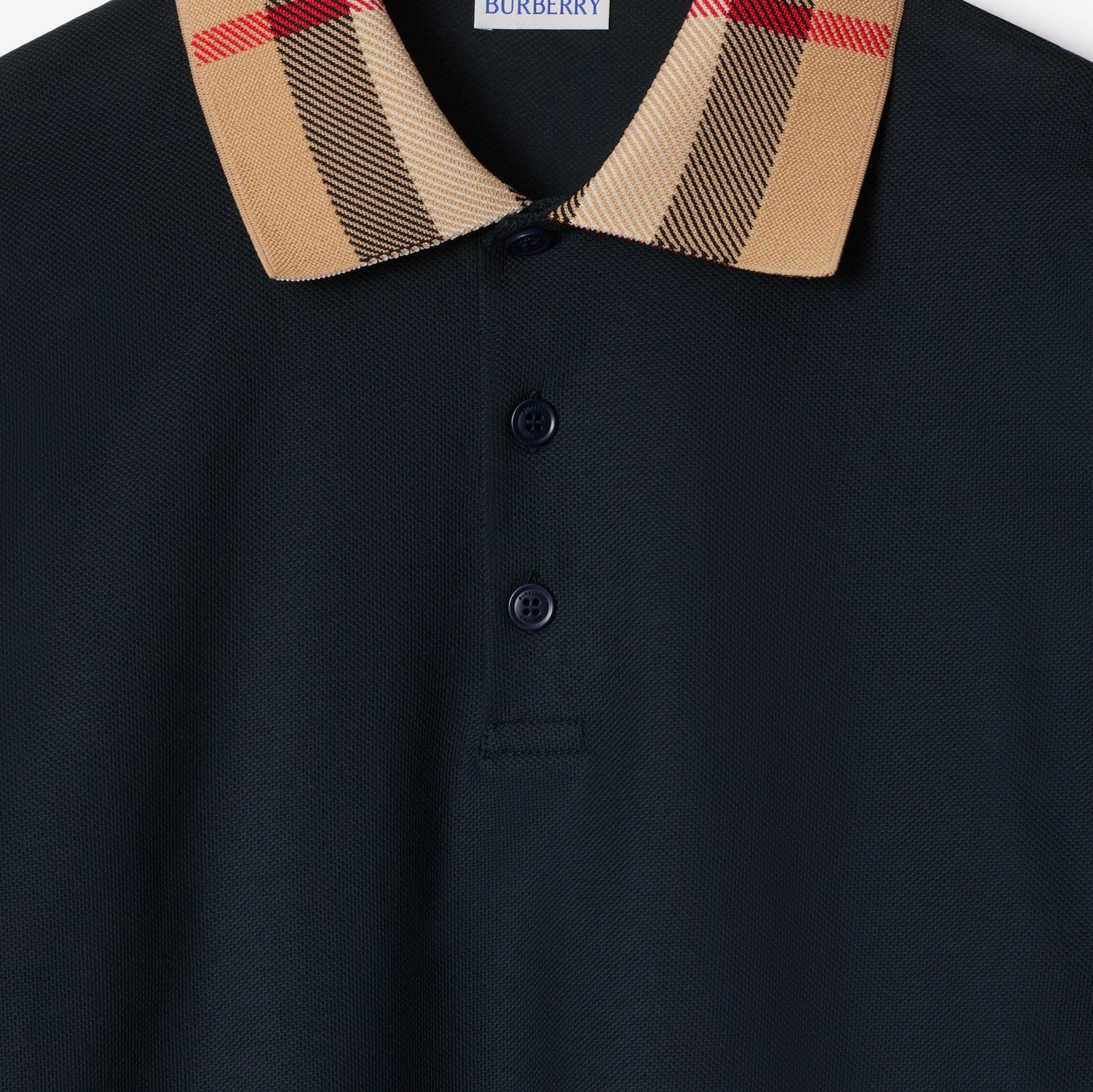 Cotton Polo Shirt - Smoked navy