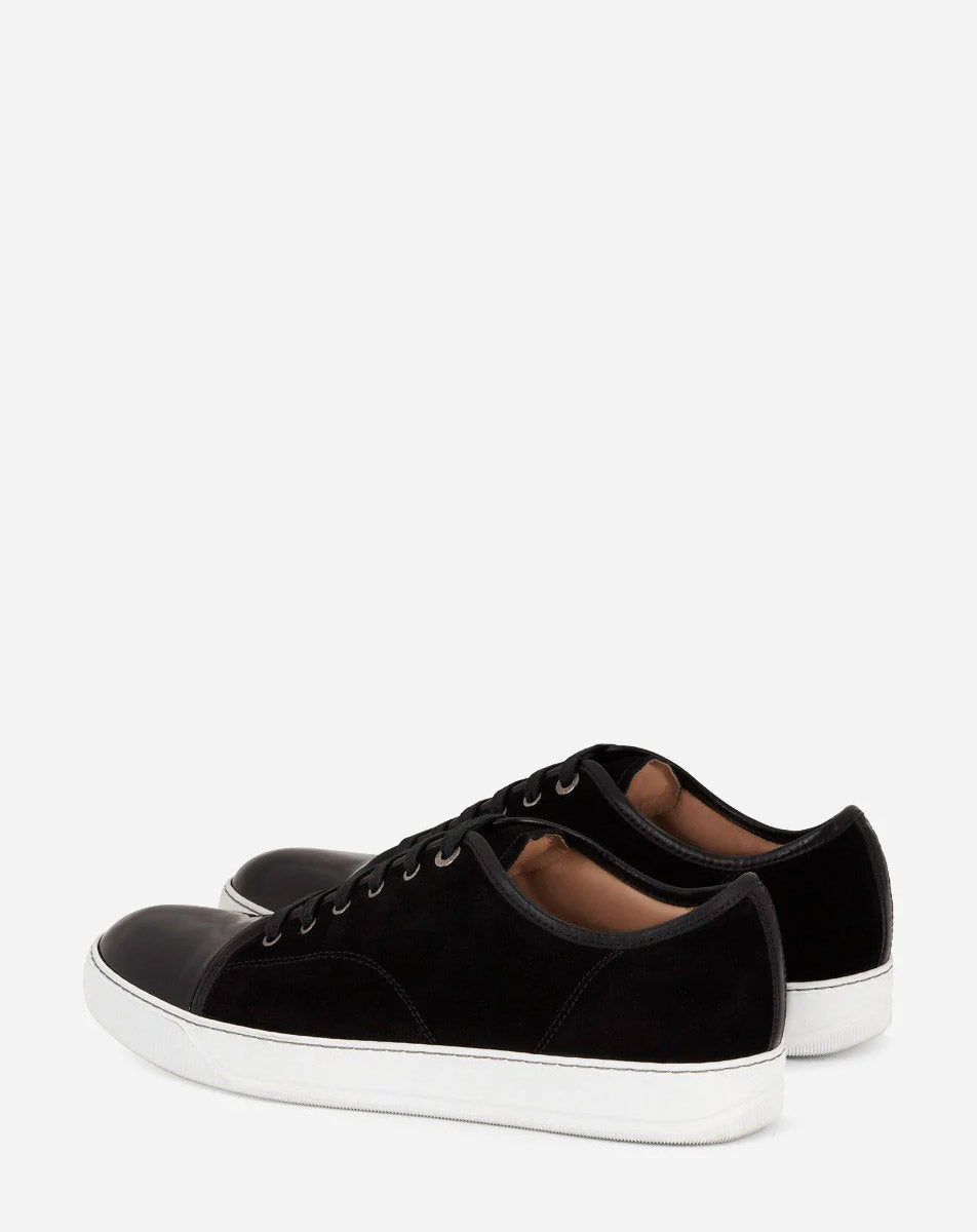 DBB1 SUEDE AND PATENT LEATHER SNEAKERS - BLACK