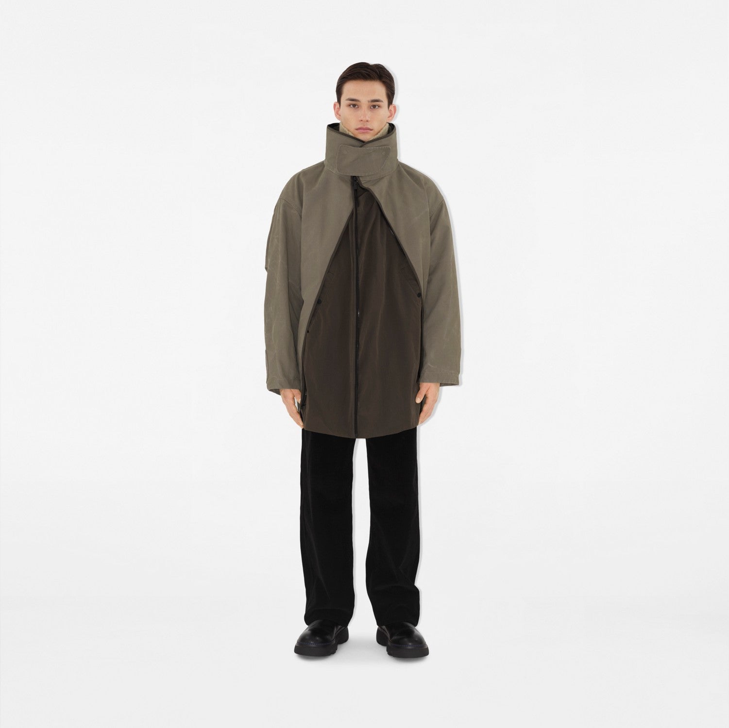 Detachable Warmer Cotton Parka - Mink