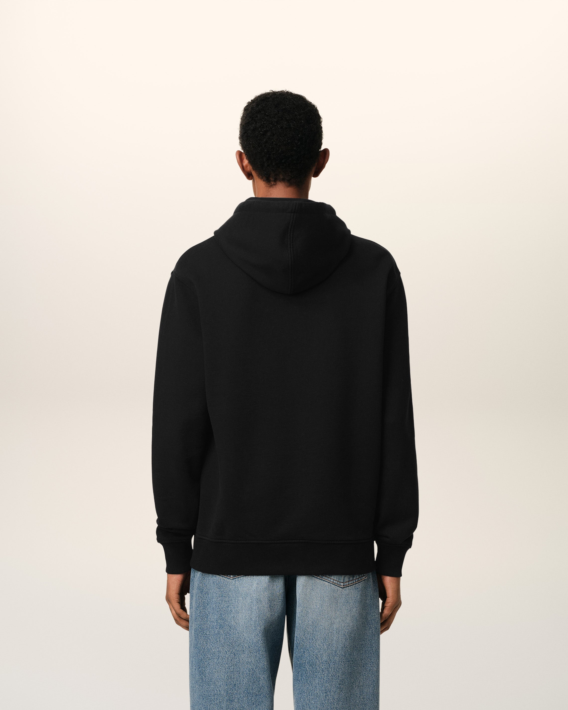 BLACK COTTON AMI DE COEUR HOODIE BLACK