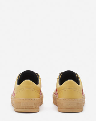 LEATHER CASH SNEAKERS LANVIN X FUTURE FOR MEN - BRIGHT YELLOW/RED