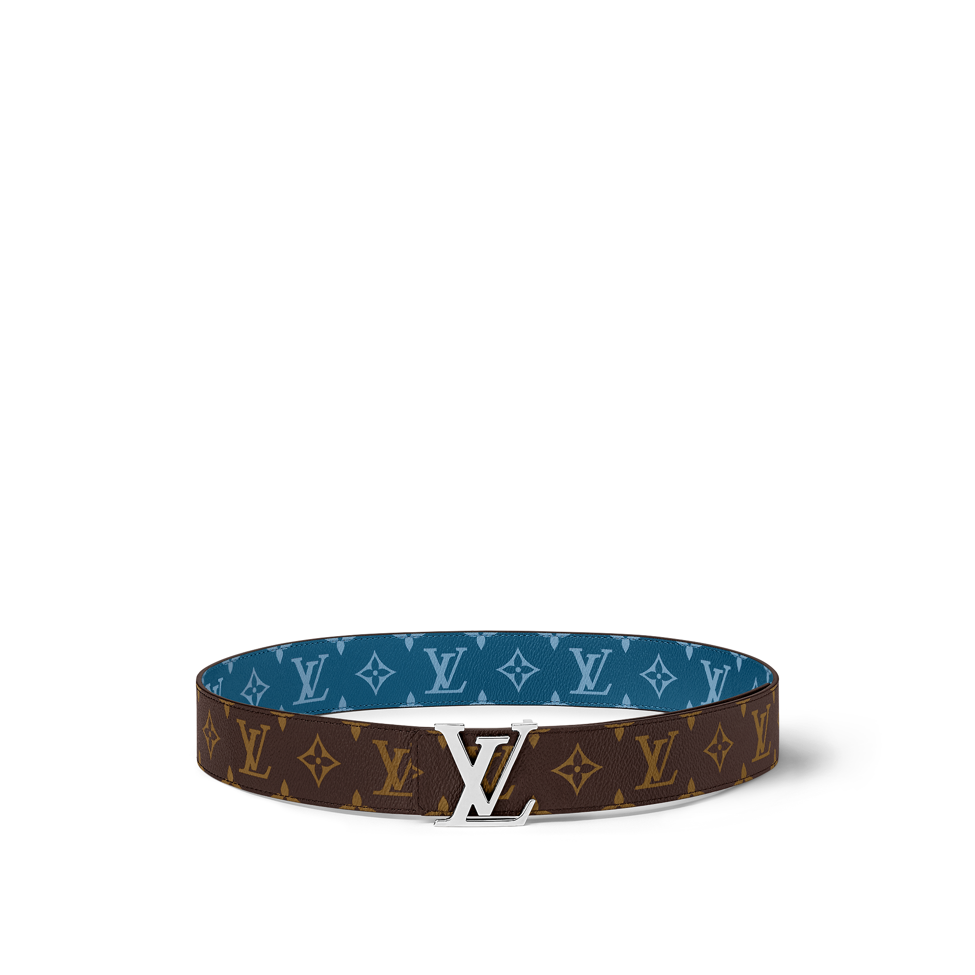 LV Initials 40mm Reversible Belt SANS LIGNE ESTHETIQUE - Bleu