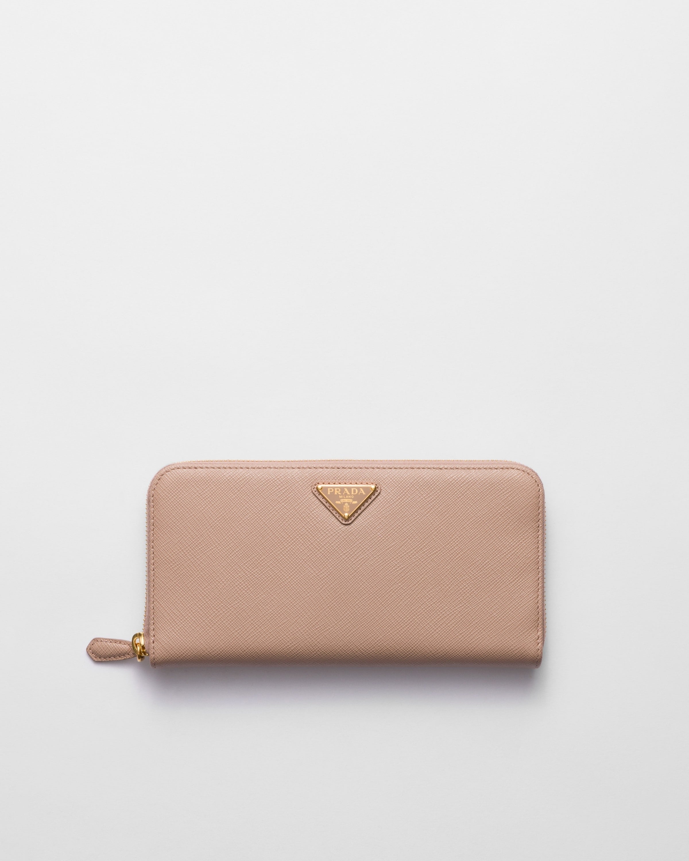 Large Saffiano Leather Wallet Powder Pink