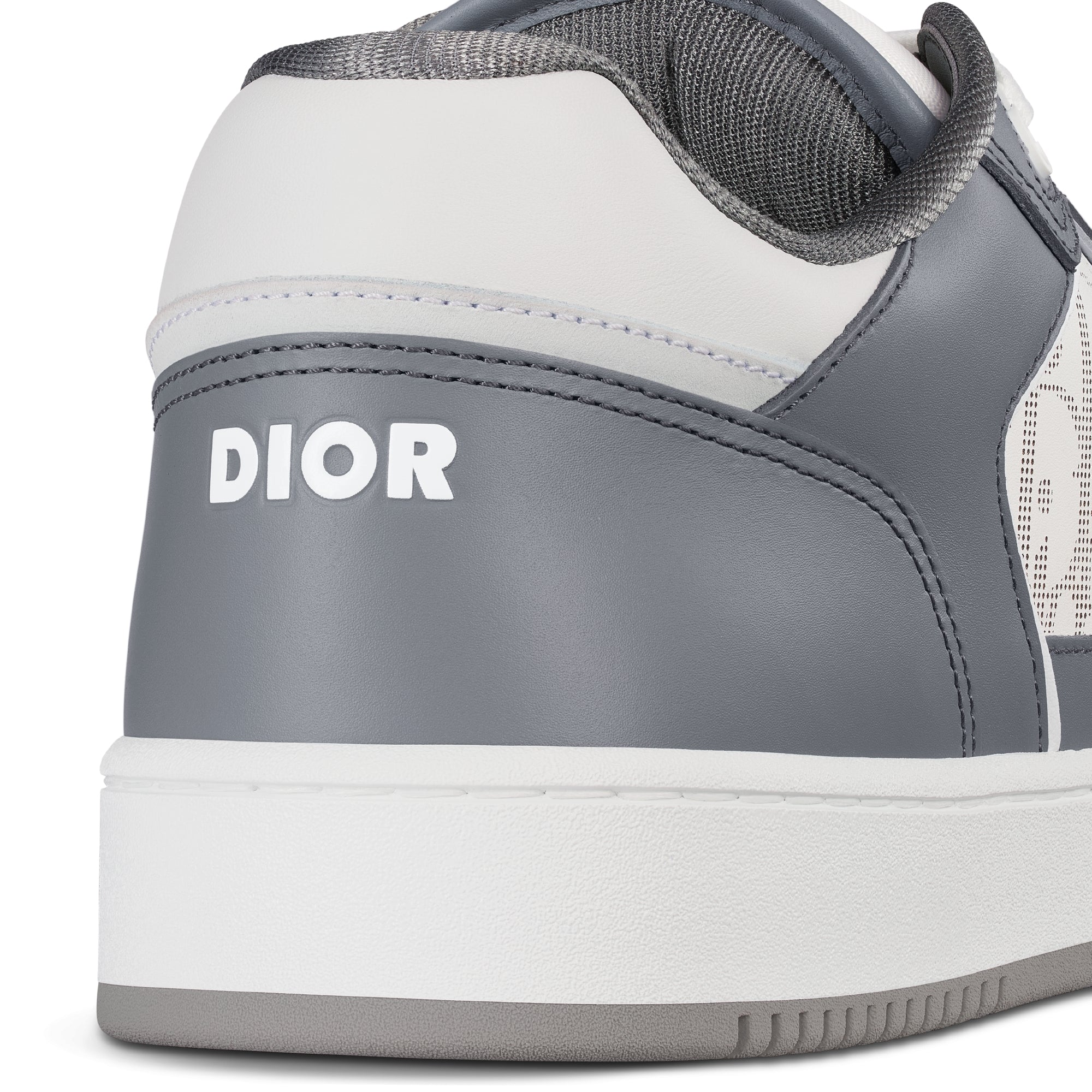 B27 Low-Top Sneaker - Dior Gray Smooth Calfskin and White Dior Oblique Galaxy Leather