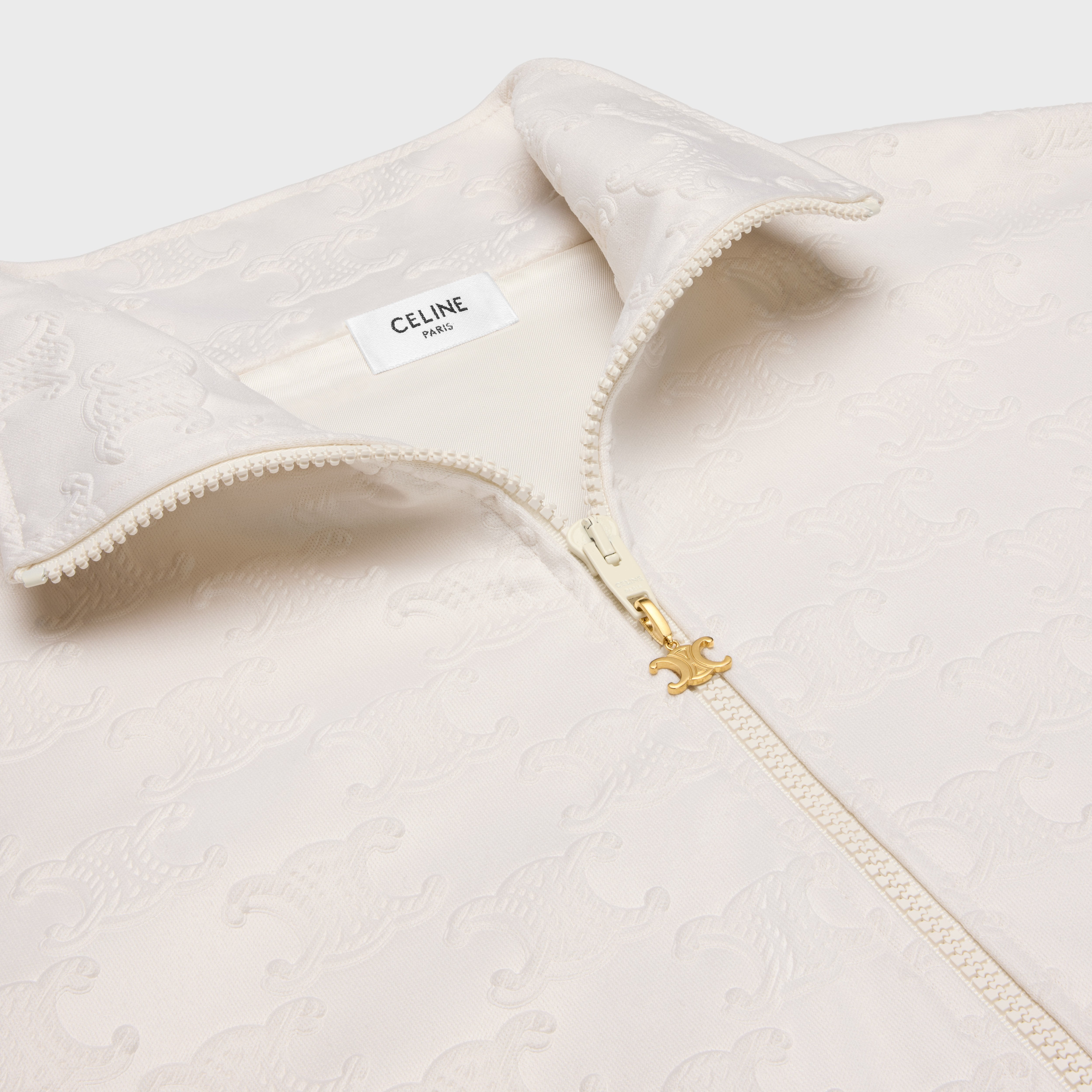 TRACKSUIT JACKET IN TRIOMPHE JERSEY - LIGHT BEIGE