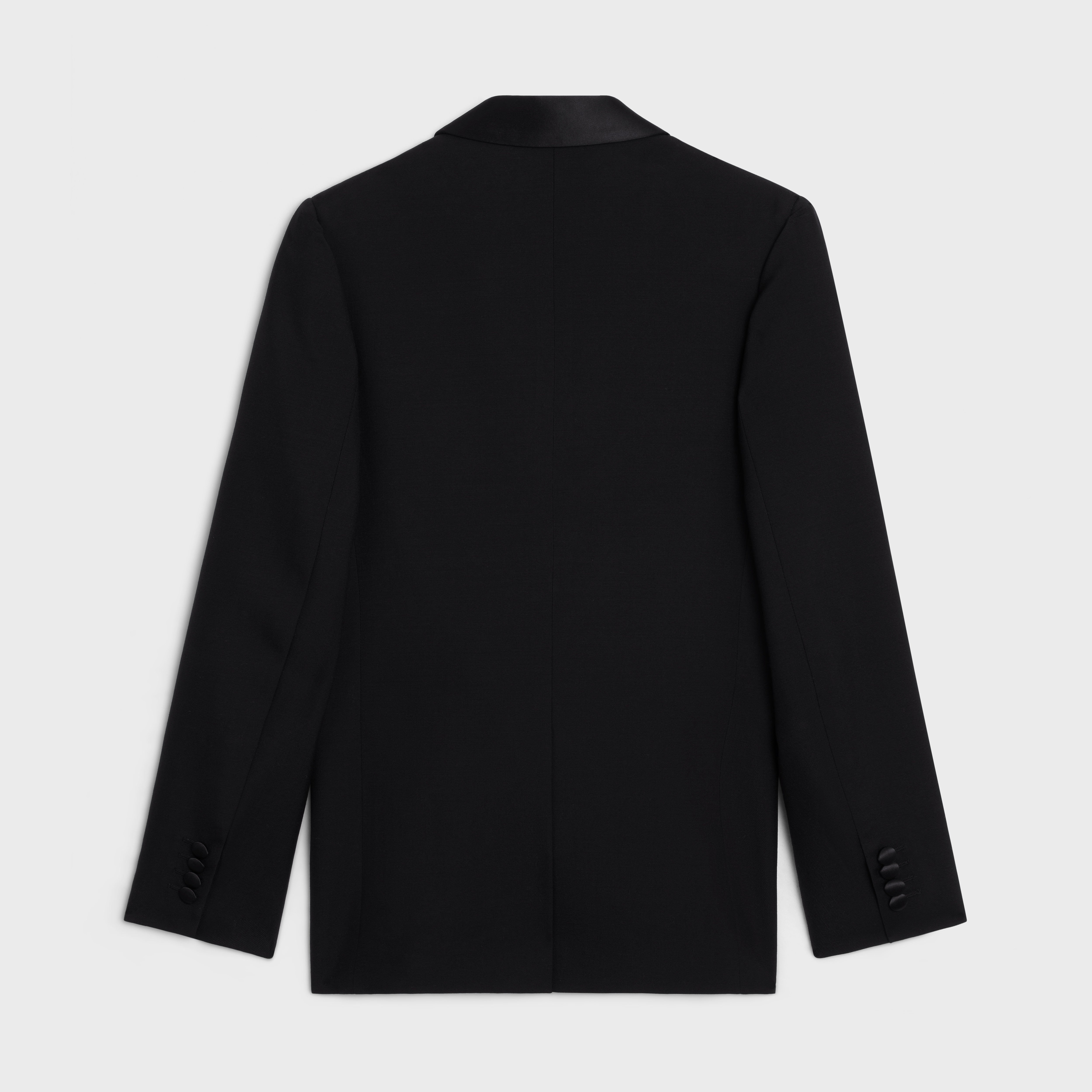 CLASSIC TUX JACKET IN MOHAIR AND SILK - BLACK