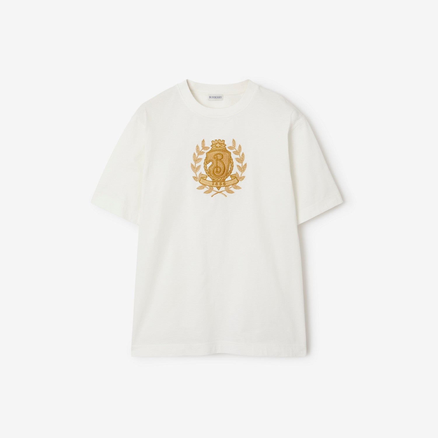 B Crest Cotton T-shirt - Chalk