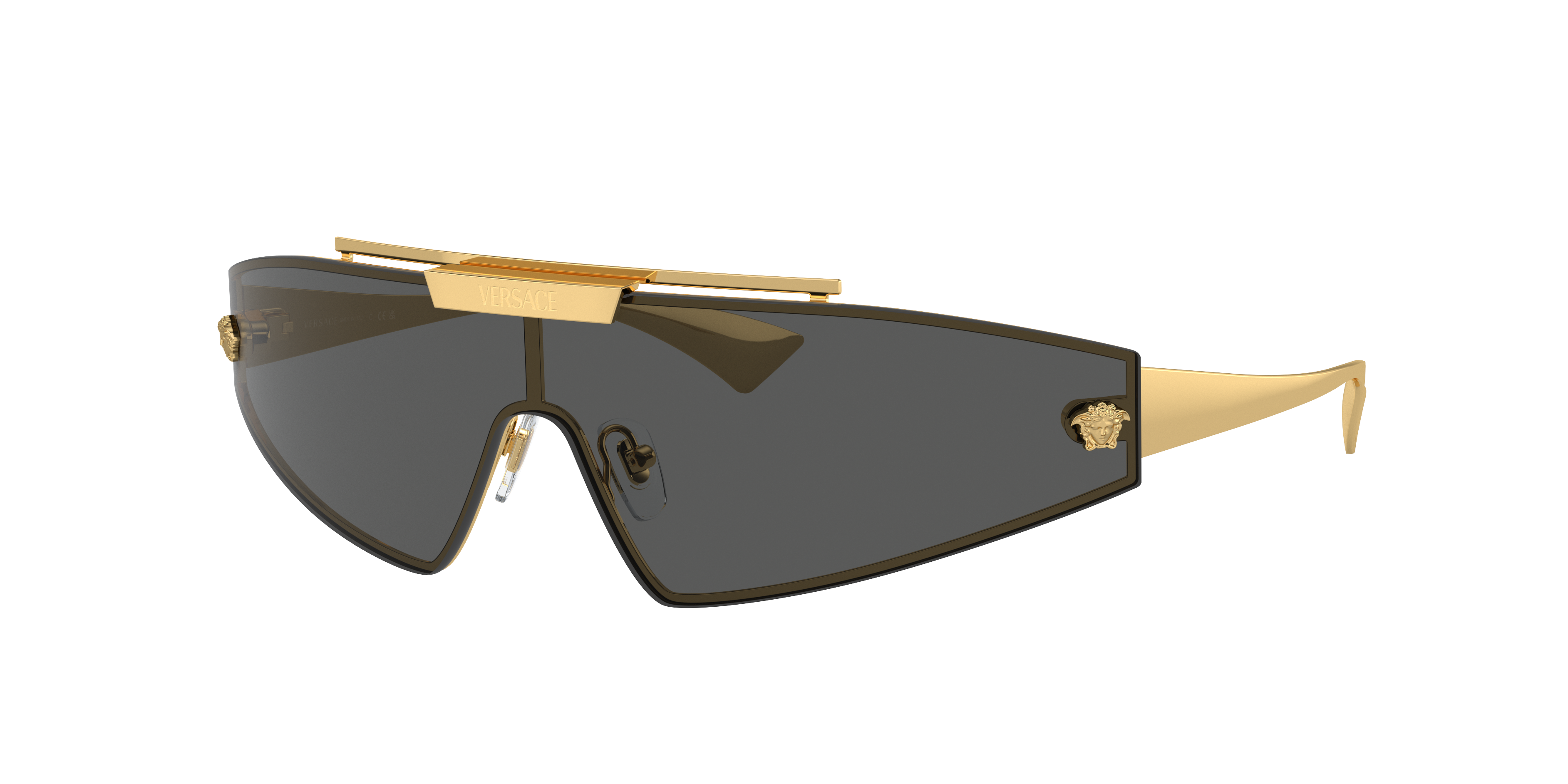 VERSACE VE2265 Gold - Women Luxury Sunglasses, Dark Grey/Mirror Gold Lens