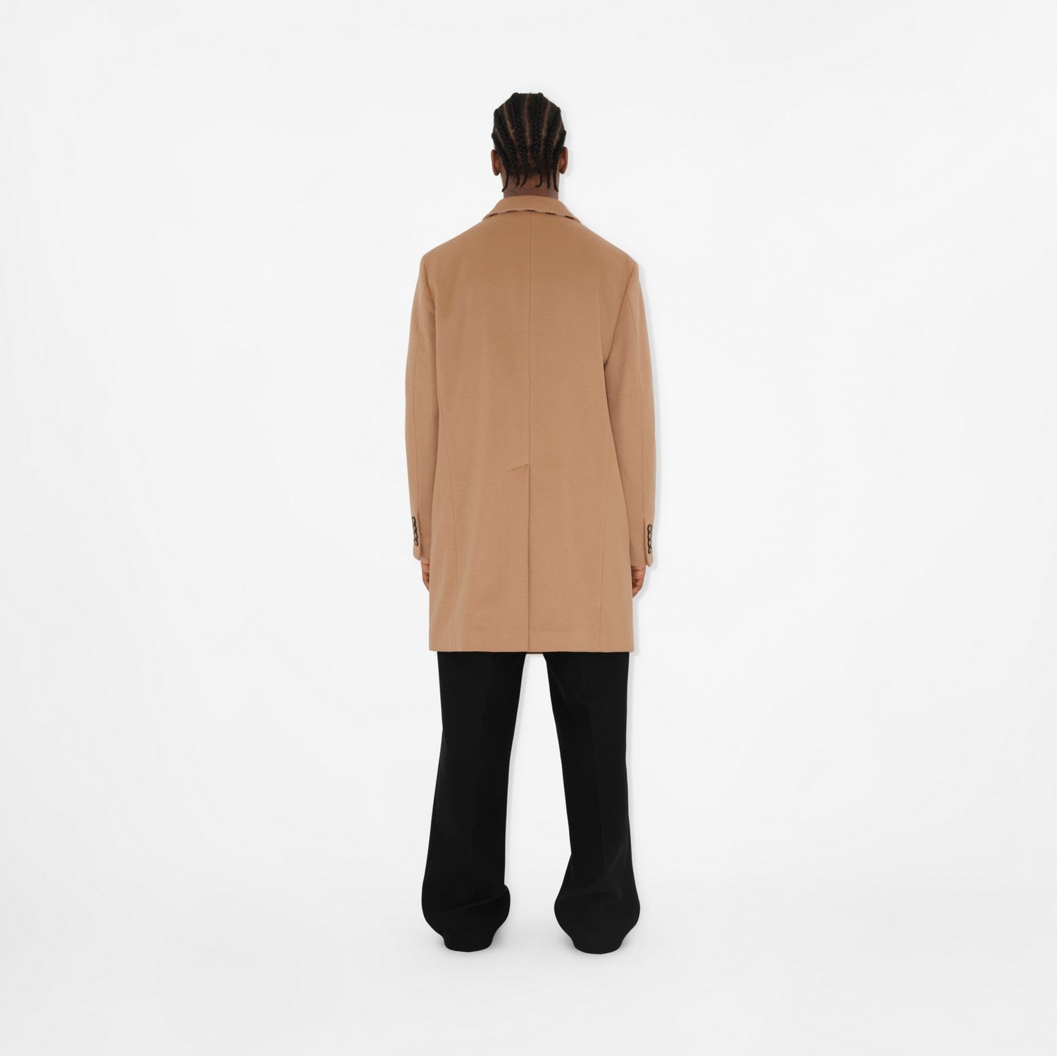 Wool Cashmere Tailored Coat - Camel