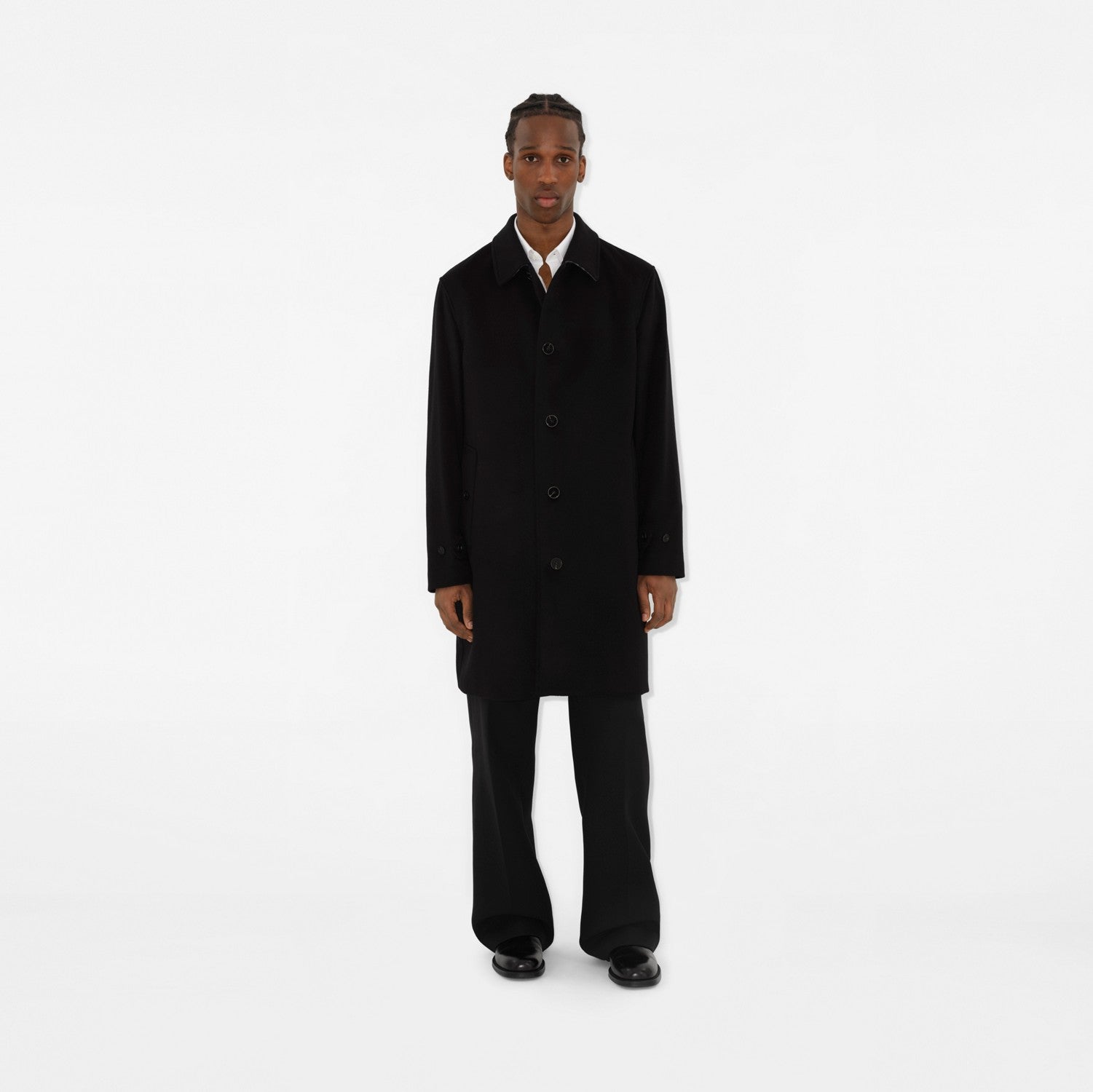 Mid-length Cashmere Blend Paddington Car Coat - Black