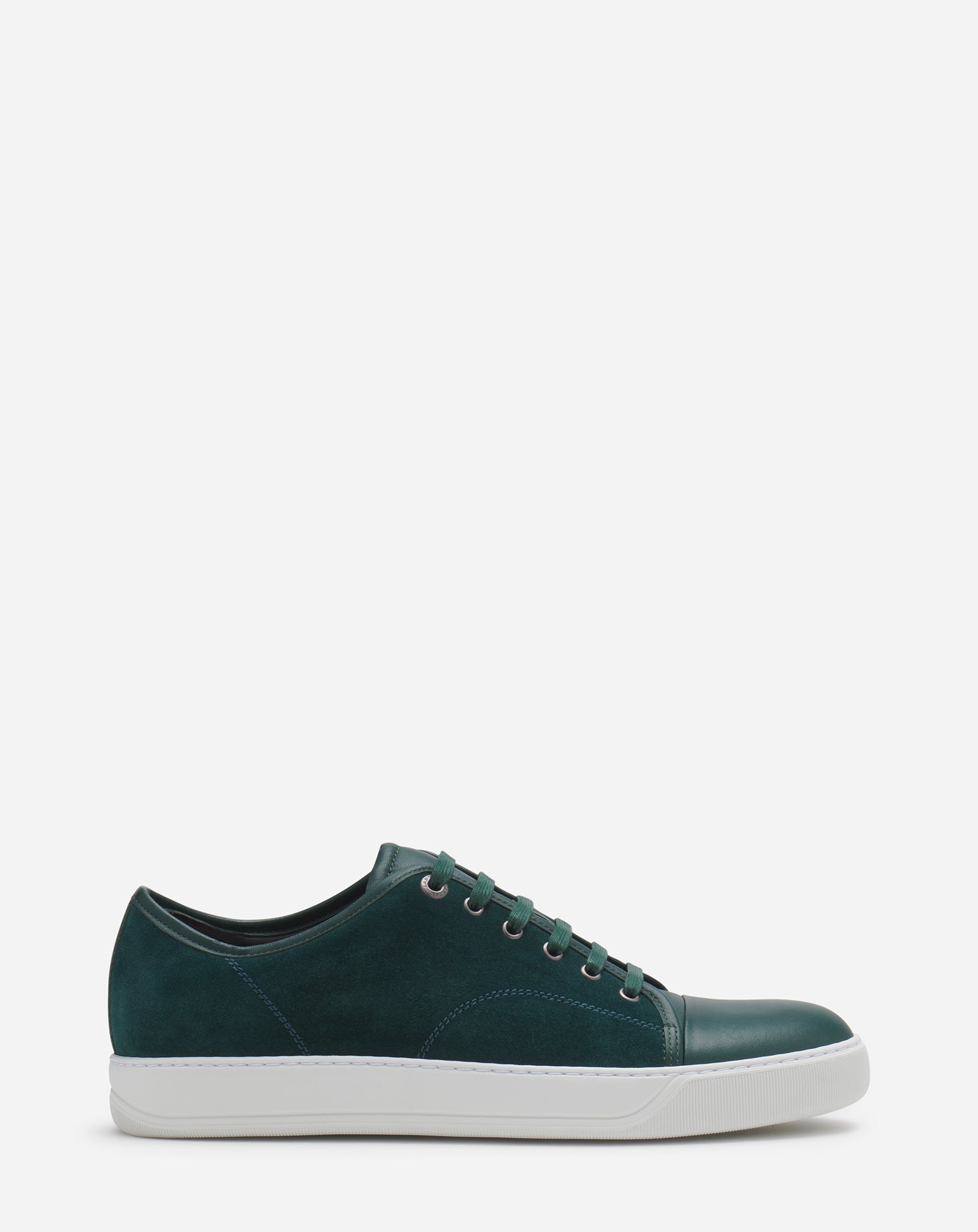 DBB1 LEATHER AND SUEDE SNEAKERS - DARK GREEN