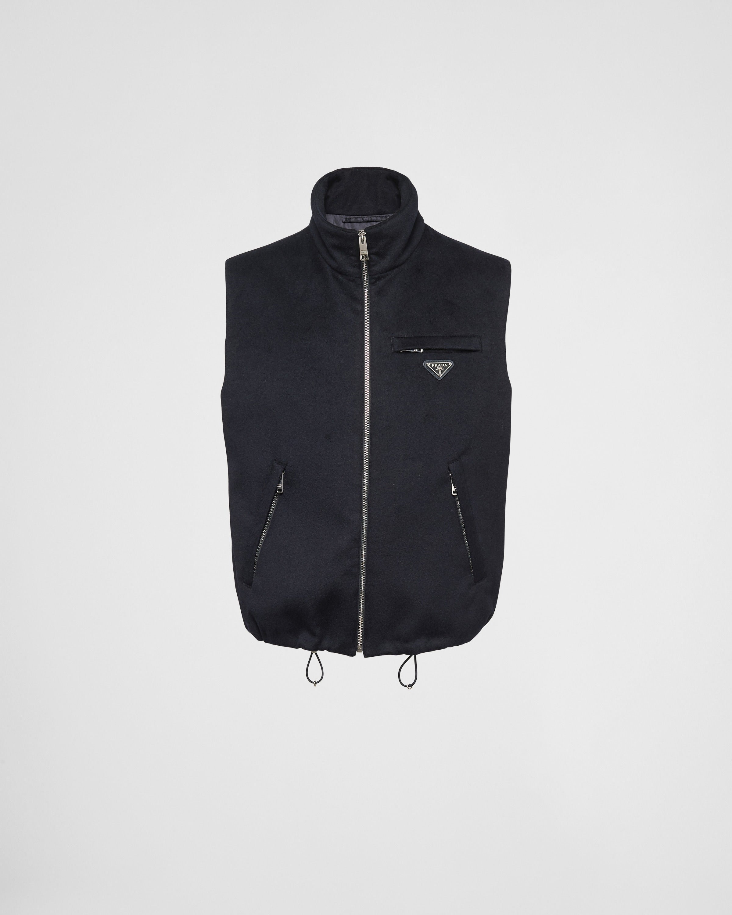Cashmere down vest Navy