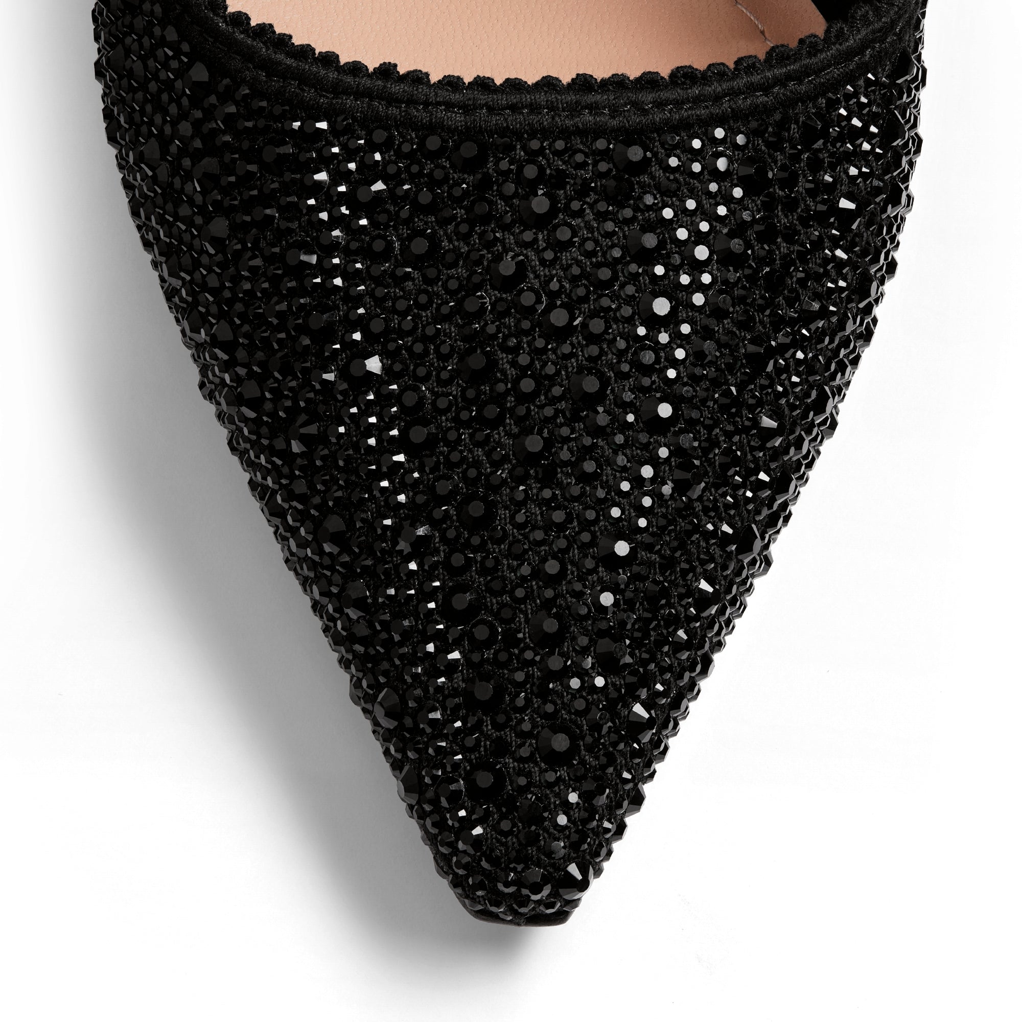 J'Adior Slingback Pump - Black Technical Fabric and Strass