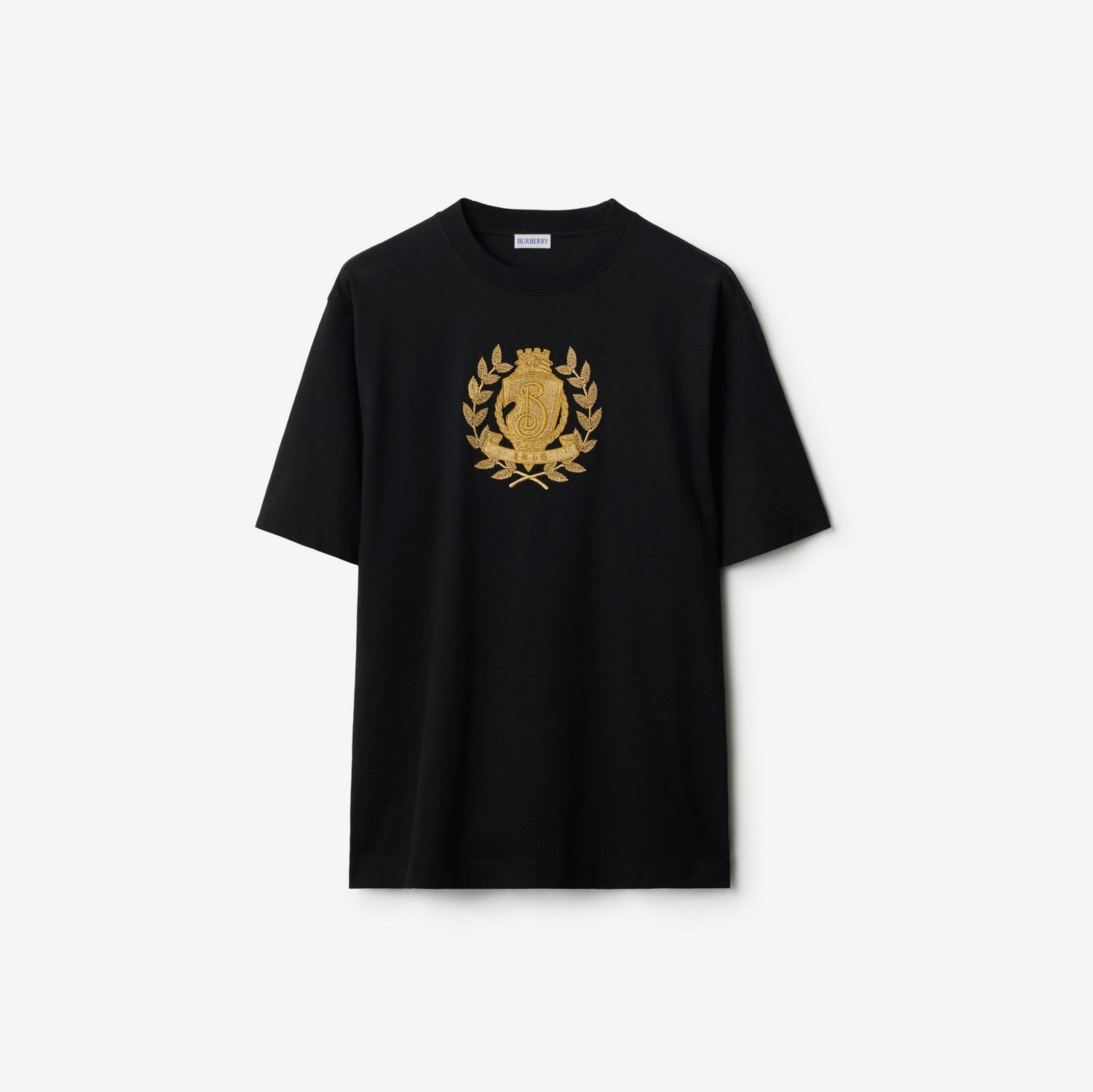 B Crest Cotton T-shirt - Black