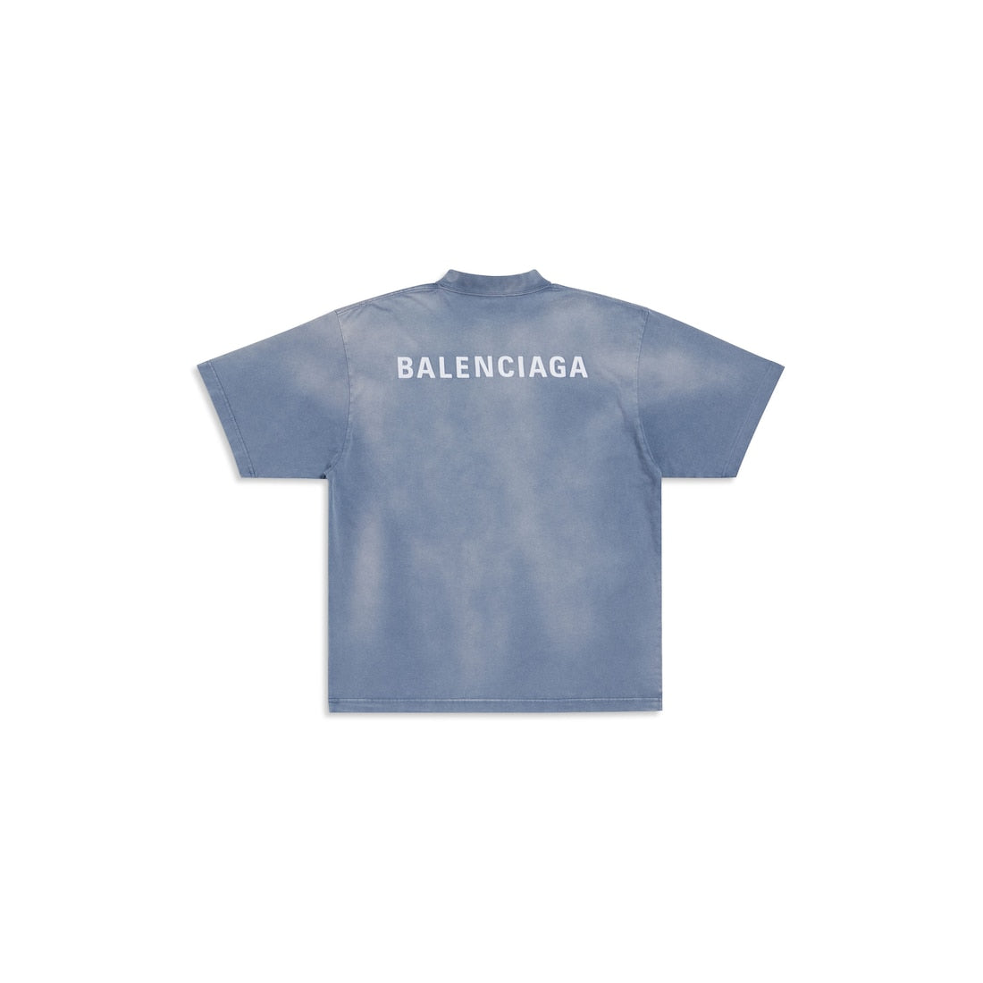 Balenciaga Back T-shirt Medium Fit in Blue/white