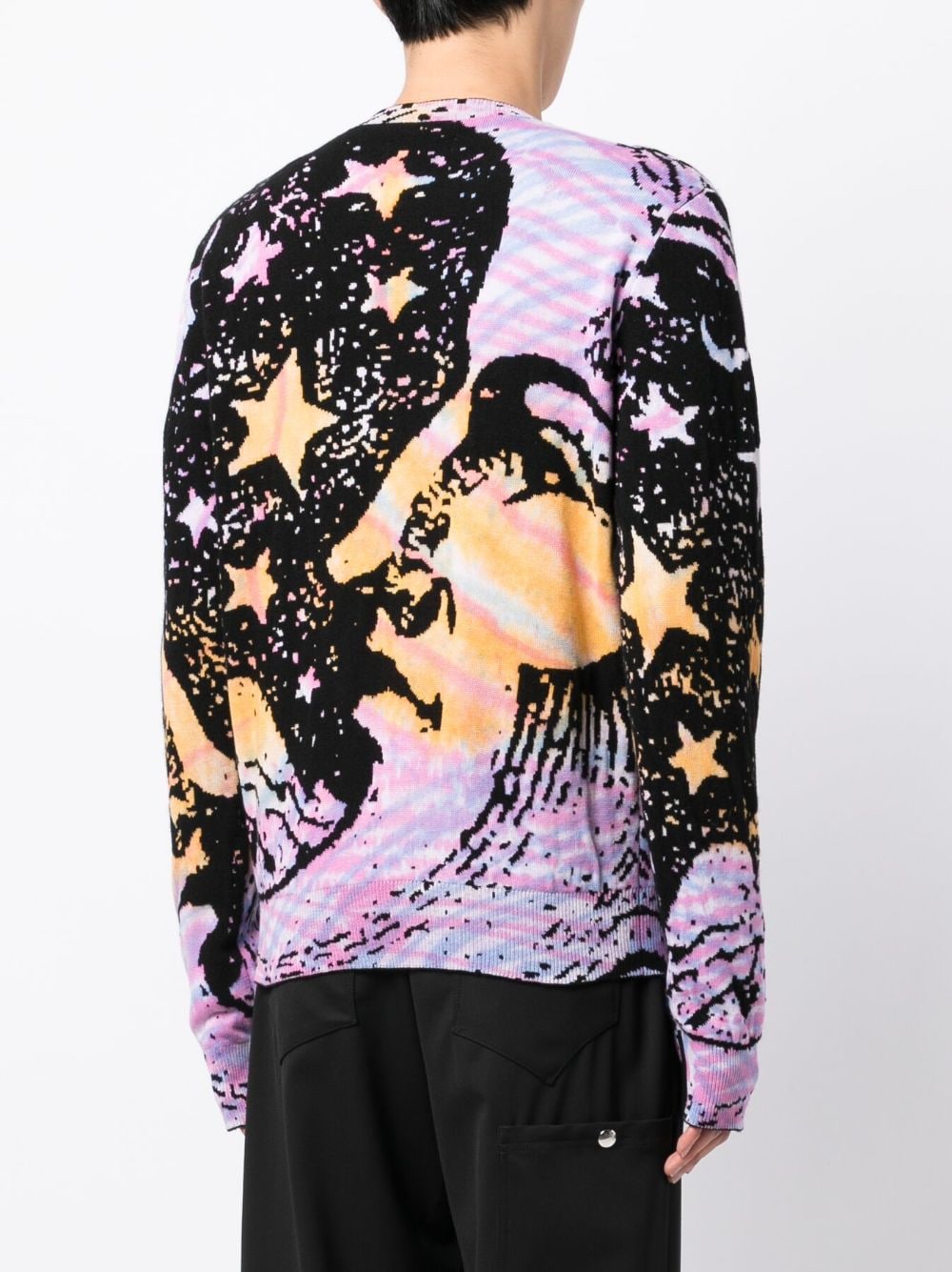 Tie-dye moon-print sweatshirt