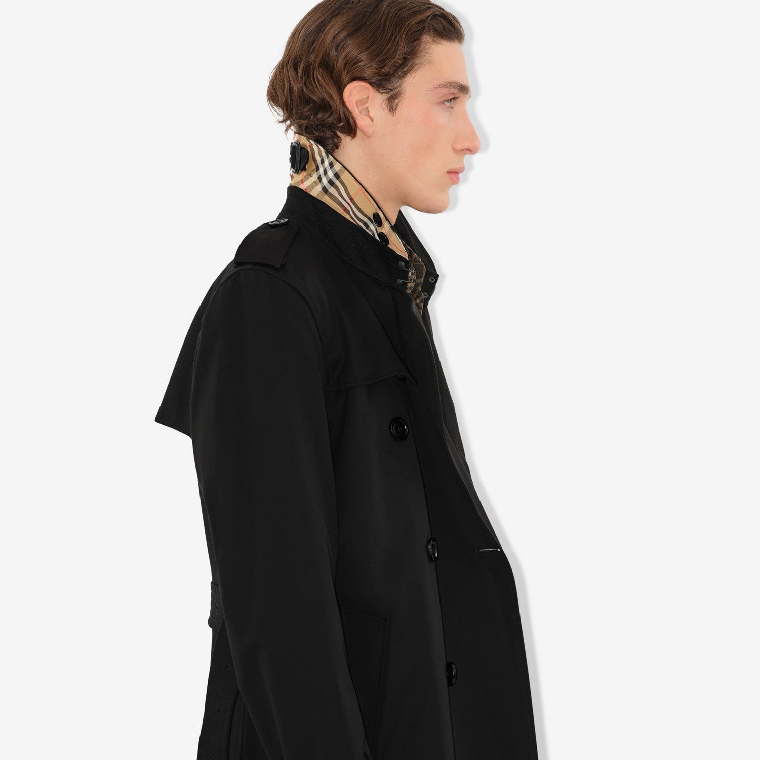 Mid-length Kensington Heritage Trench Coat - Black