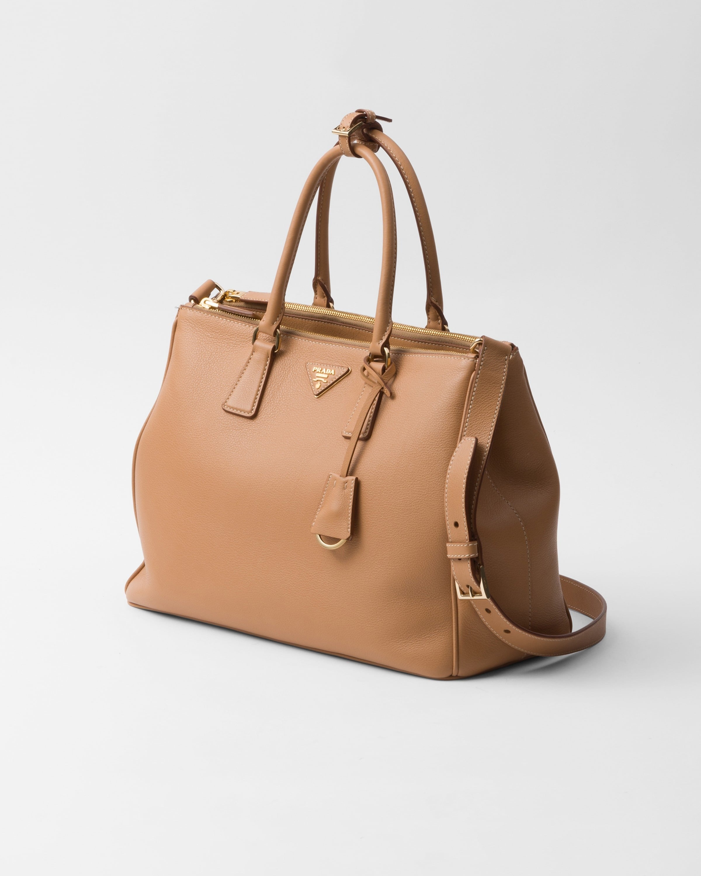 Large Prada Galleria leather bag Natural