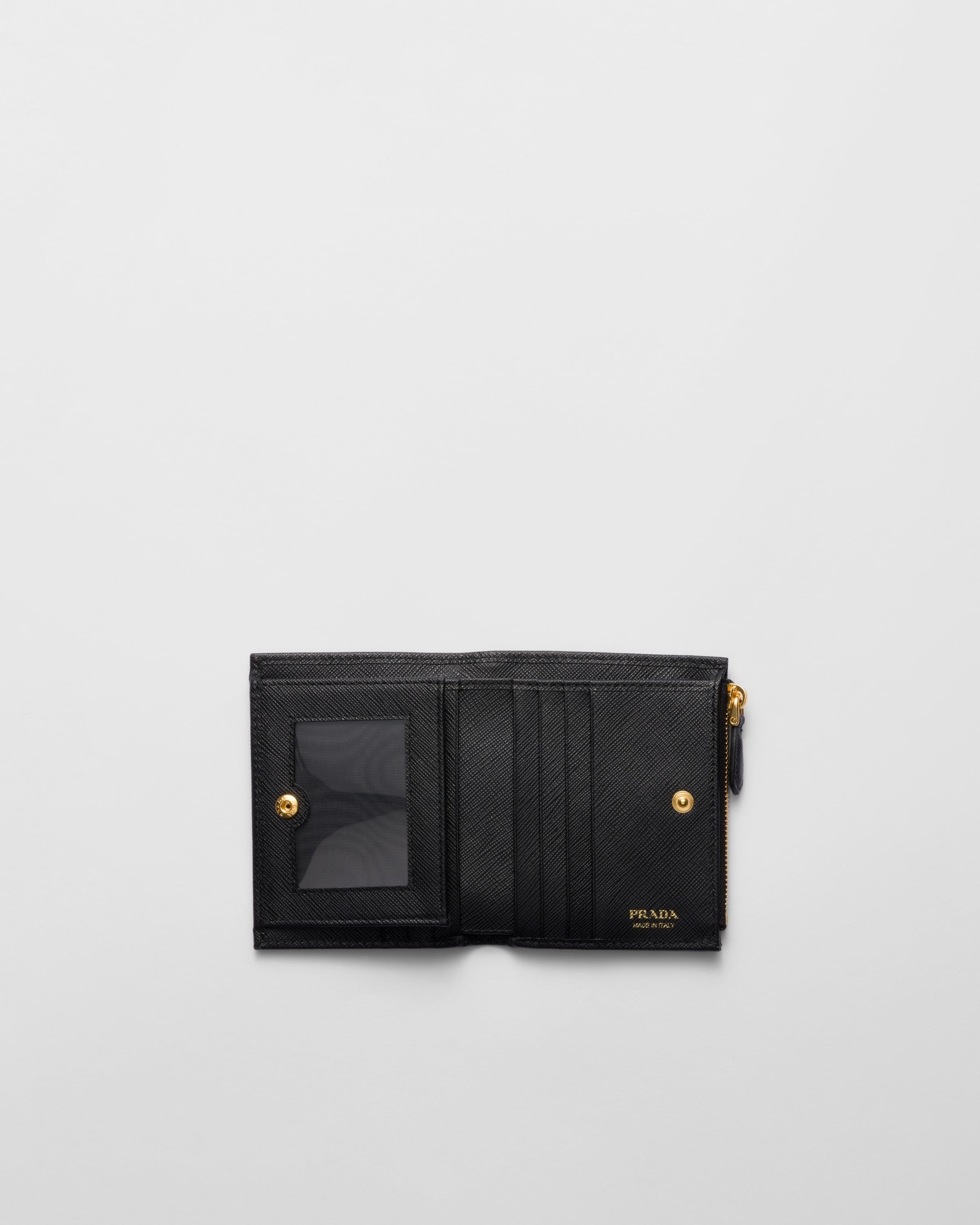 Small Saffiano Leather Wallet Black
