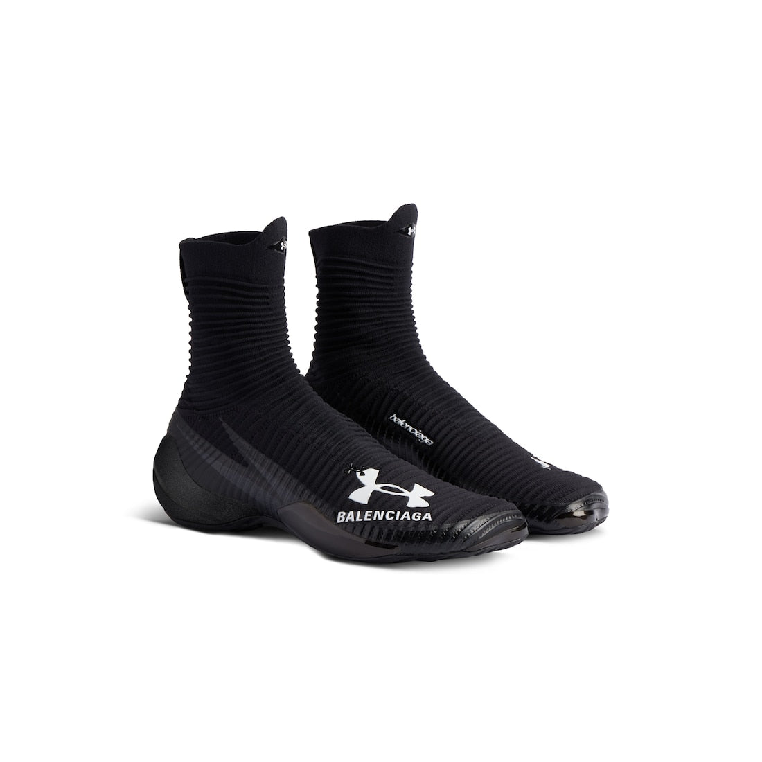 Under Armour® Hyper Sneaker in black and white knit is from look 17 of Balenciaga Spring 25 Collection.