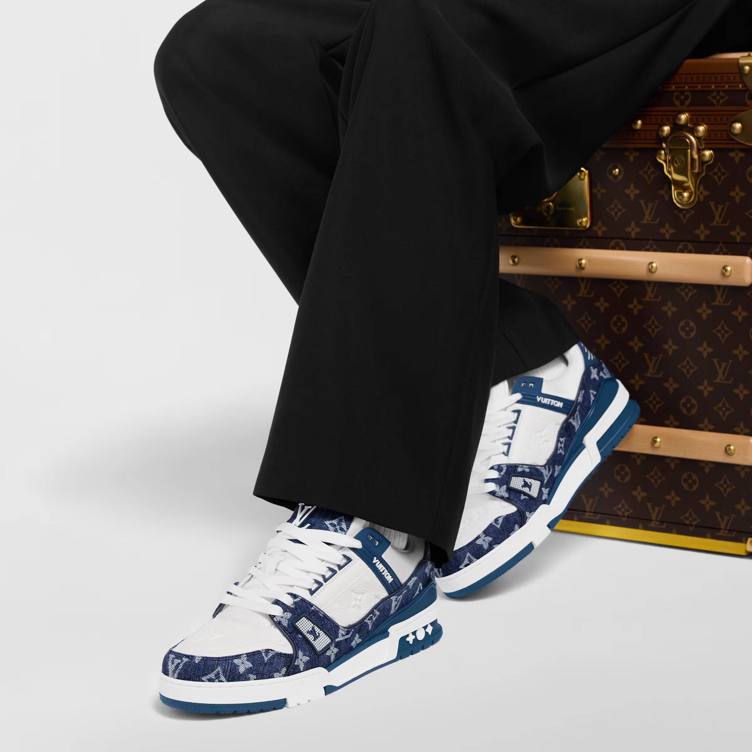 LV Trainer Sneaker Monogram Blue
