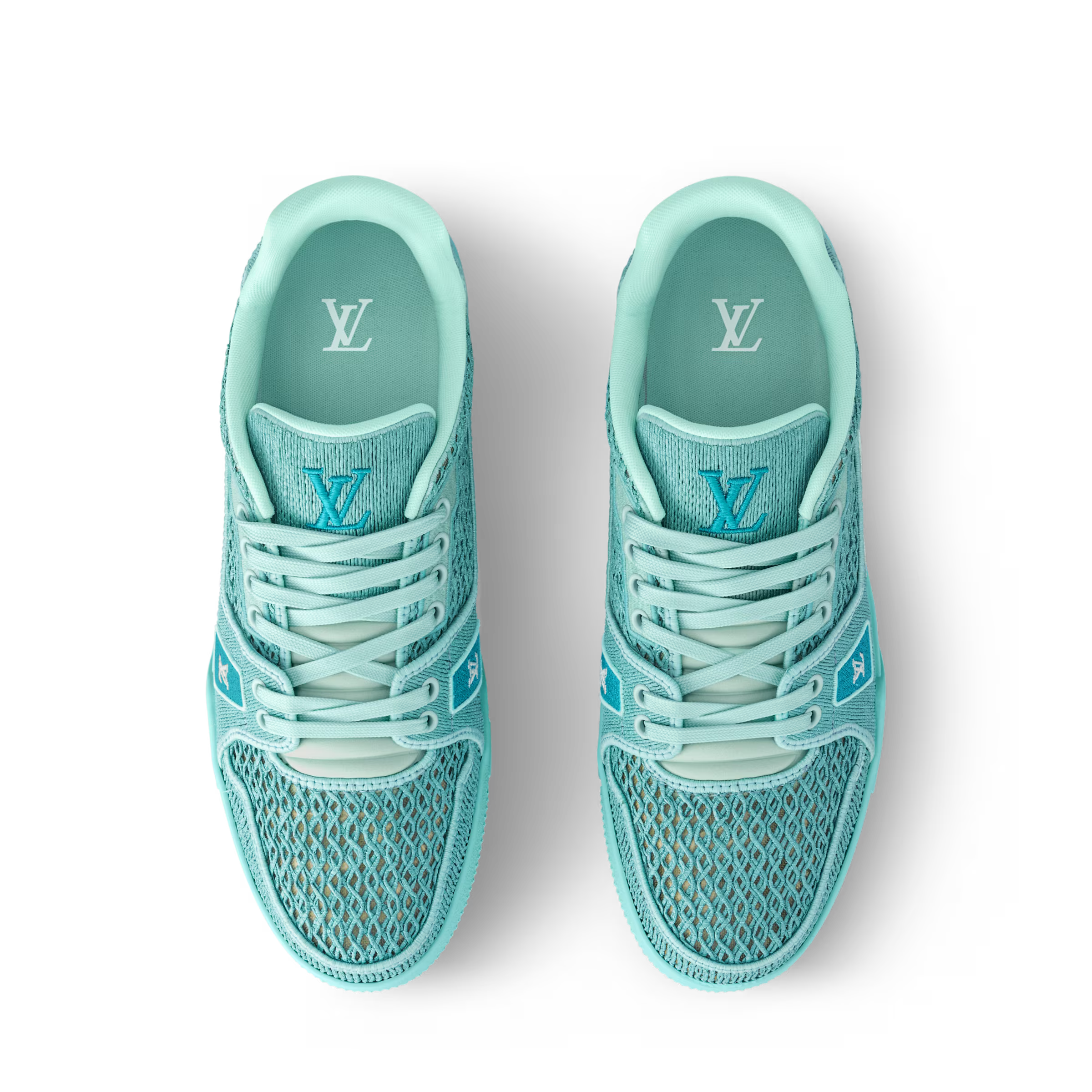 LV Trainer Sneaker Raffia Turquoise