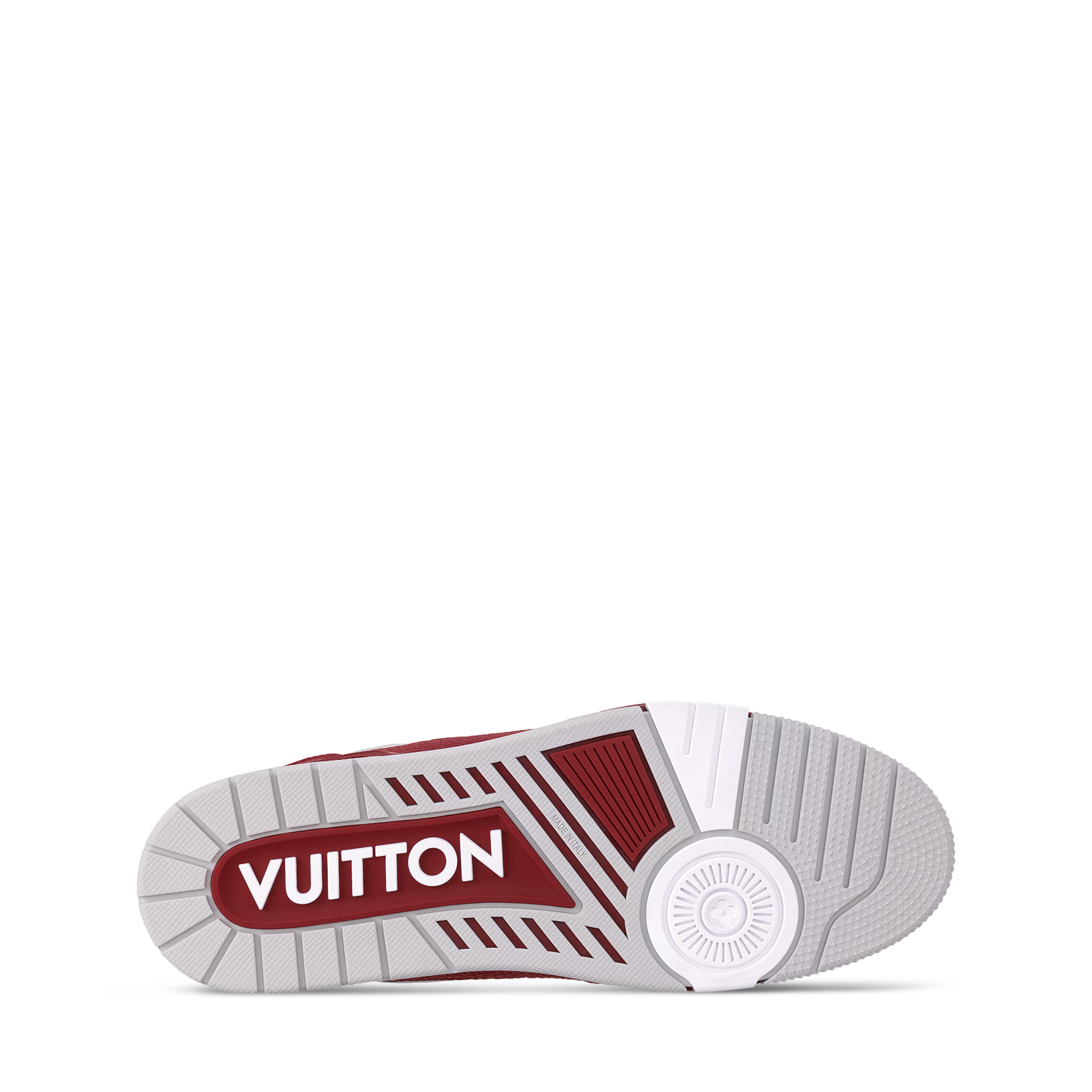 LV Trainer Sneaker Leather Velcro Stap Red