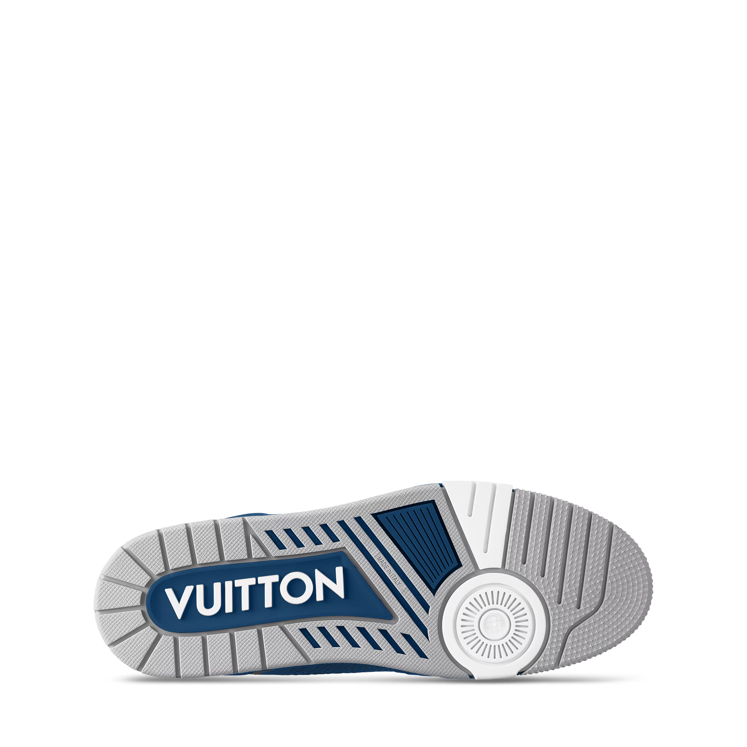 LV Trainer Sneaker Leather Velcro Stap Blue