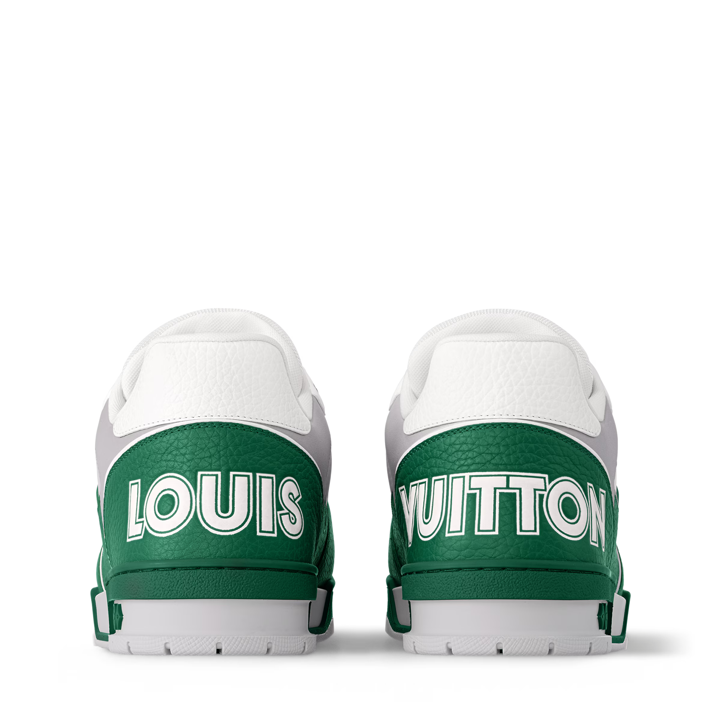 LV Trainer Sneaker Leather Velcro Stap Green