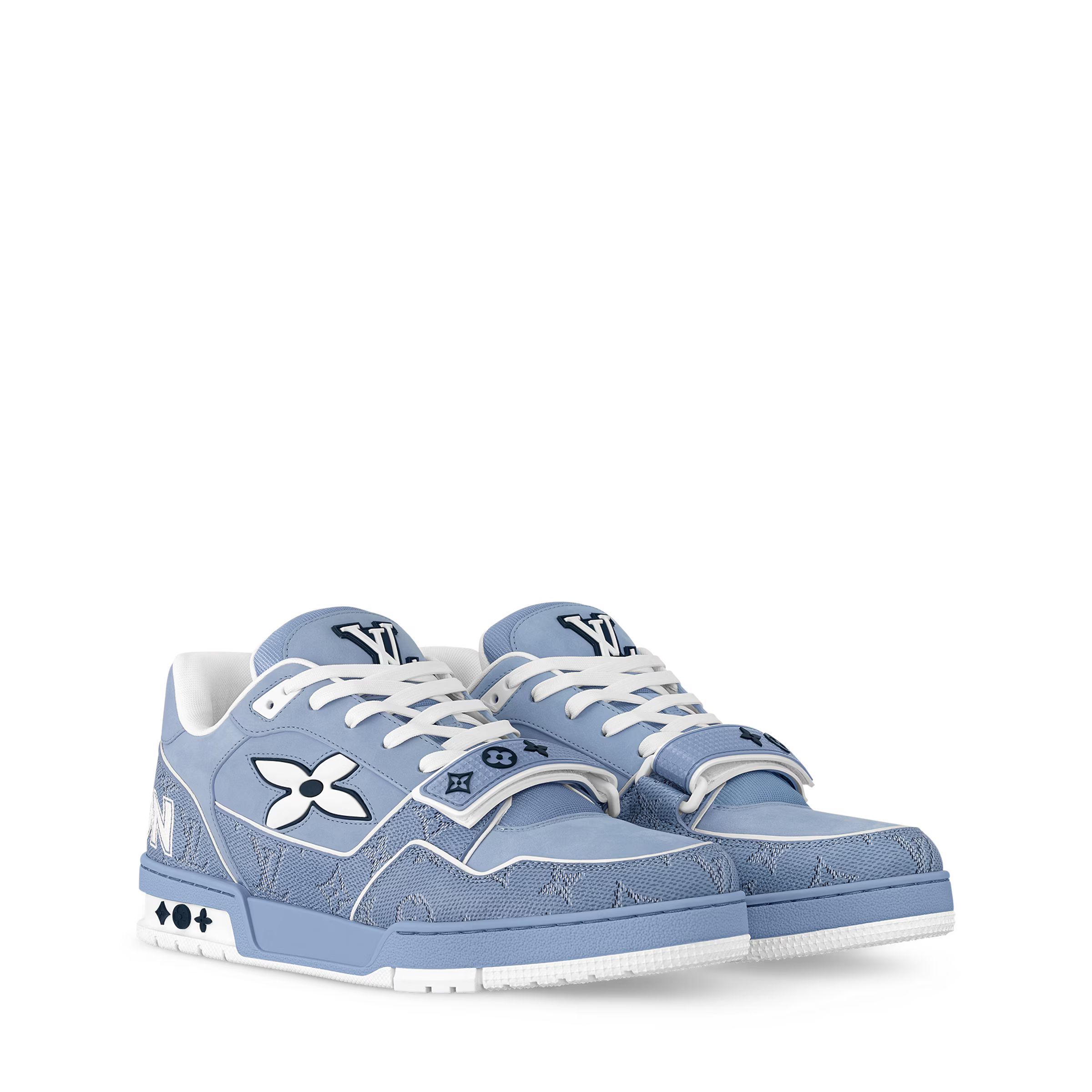 LV Trainer Sneaker Velcro Stap Blue