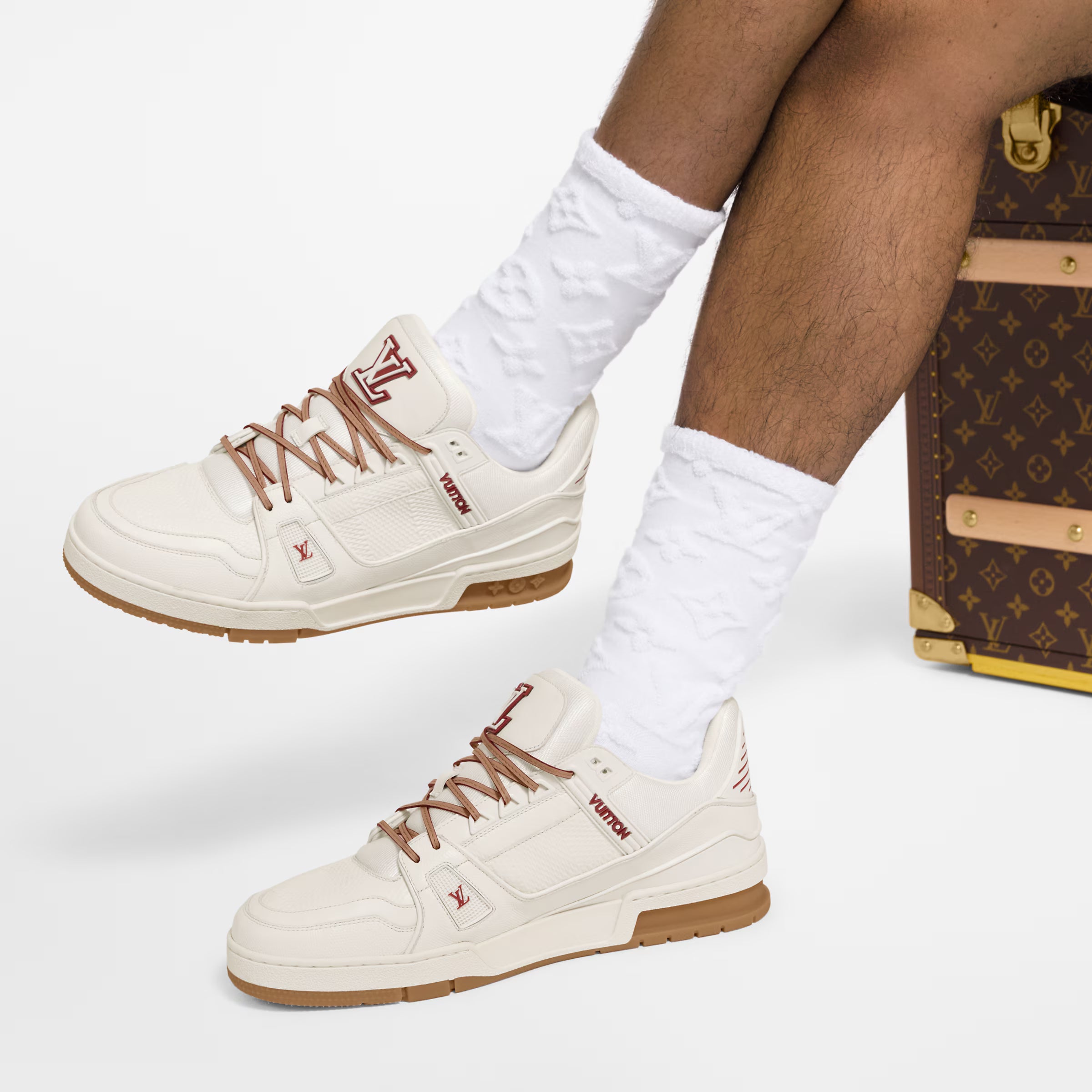 LV Trainer Sneaker White