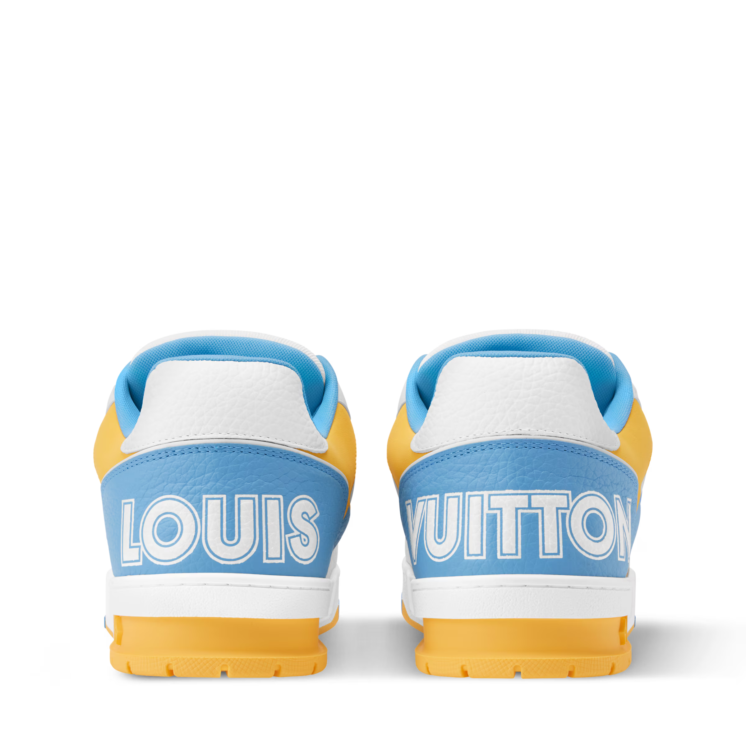 LV Trainer Sneaker Leather Velcro Stap Blue