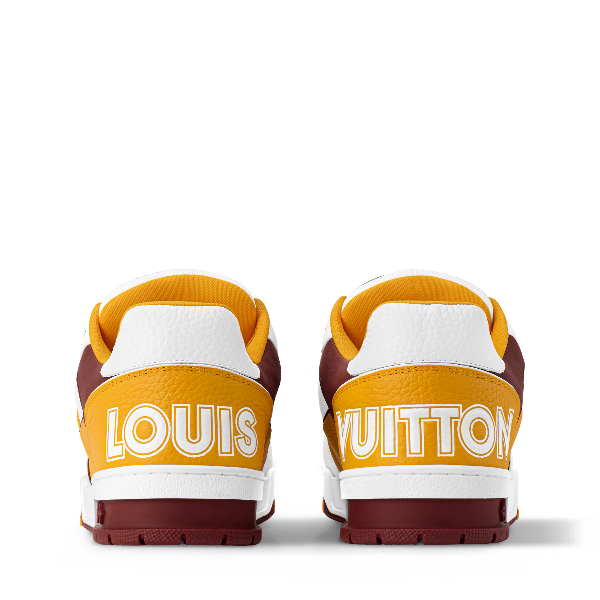 LV Trainer Sneaker Leather Velcro Stap Yellow