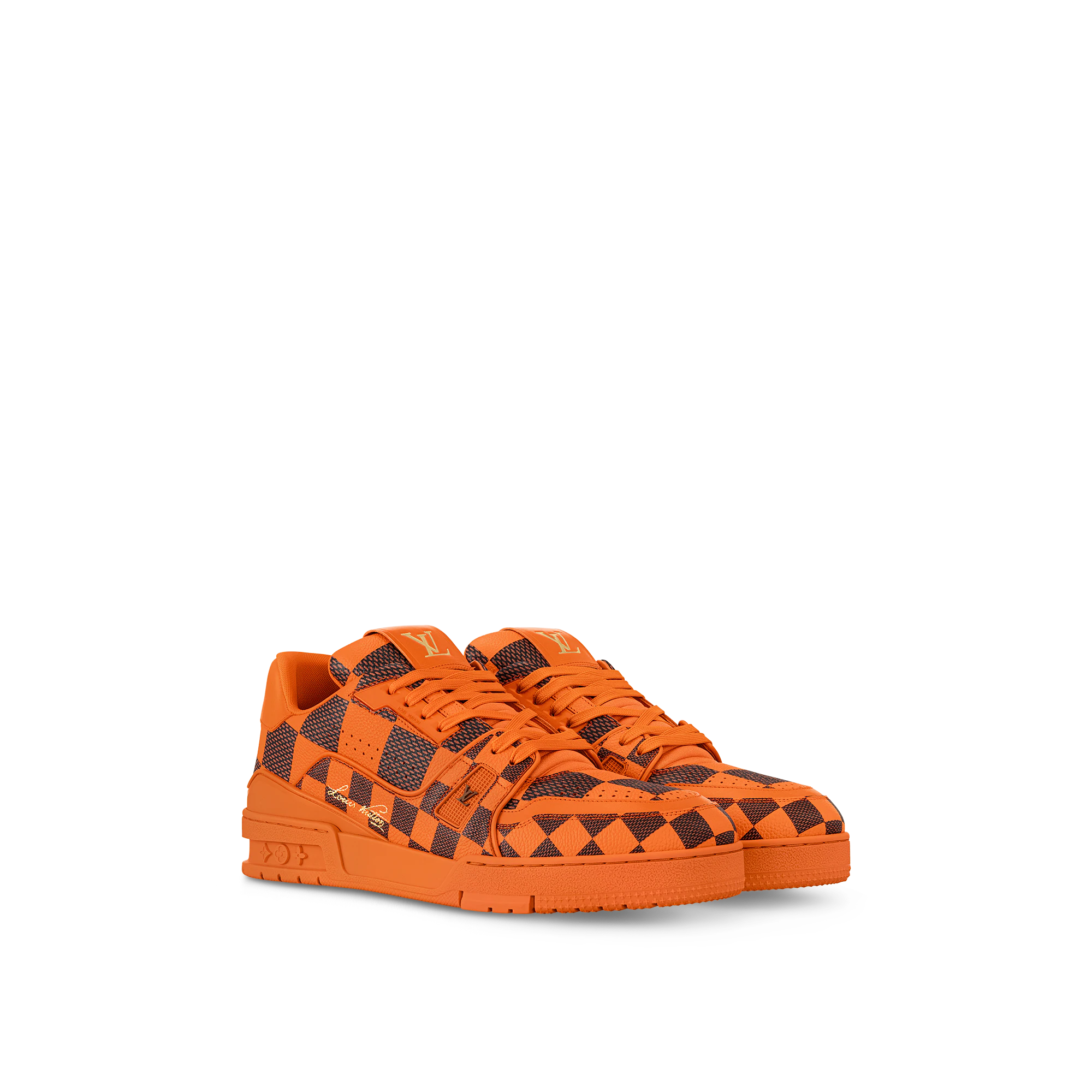 LV Trainer Sneaker Damier Pop Orange